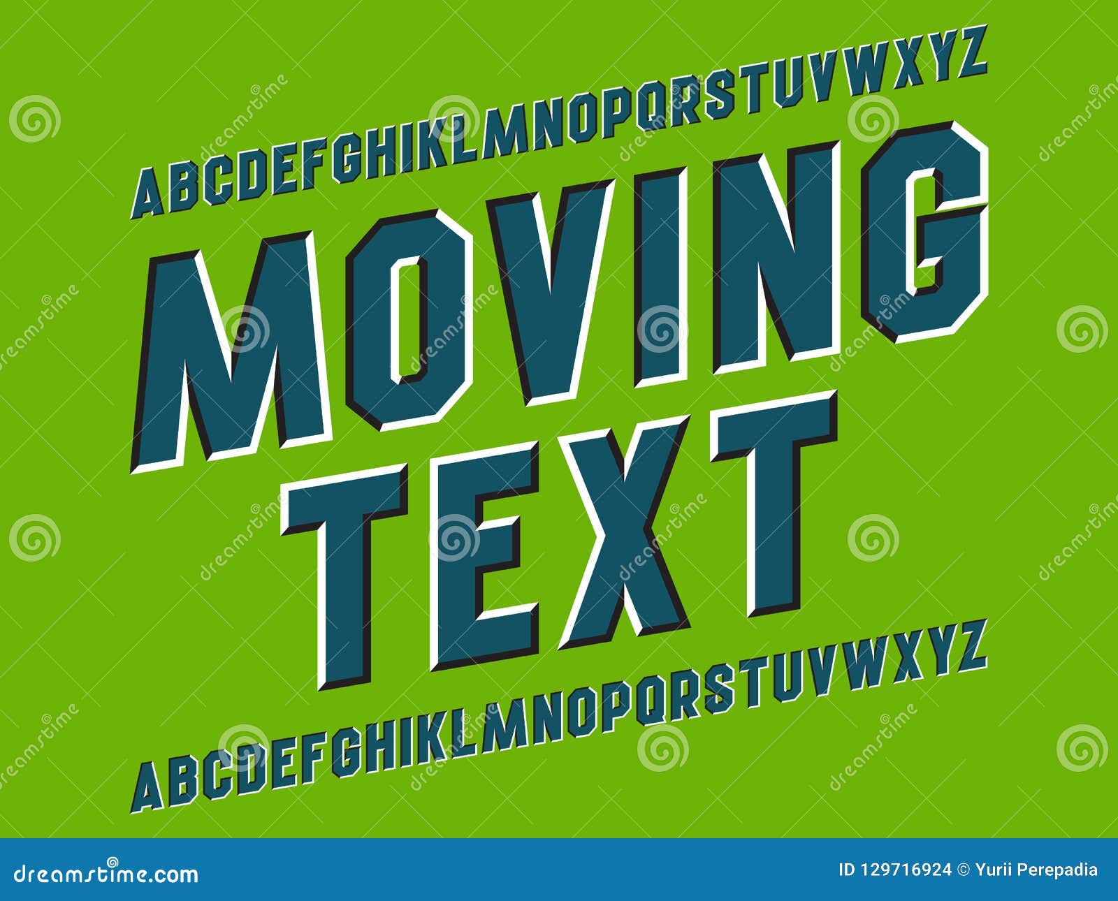 Optical Illusion Alphabet Of Moving Letters Vector Illustration ...