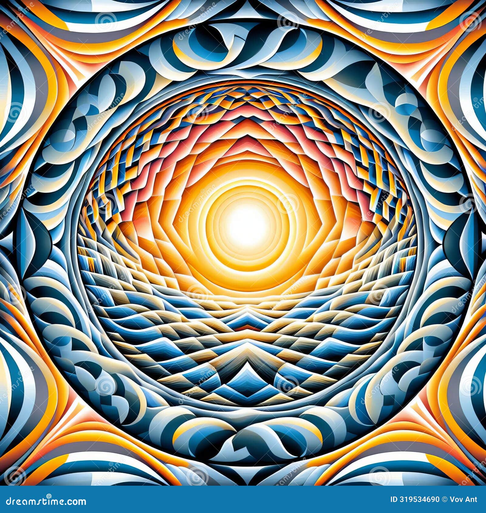 Optical illusion art a mind bending and visual art f stock illustration