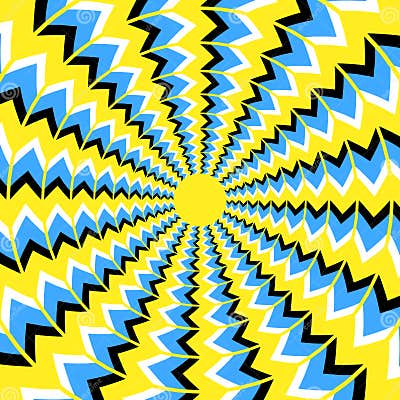 Optical Illusion of Rotation Stock Illustration - Illustration of white ...