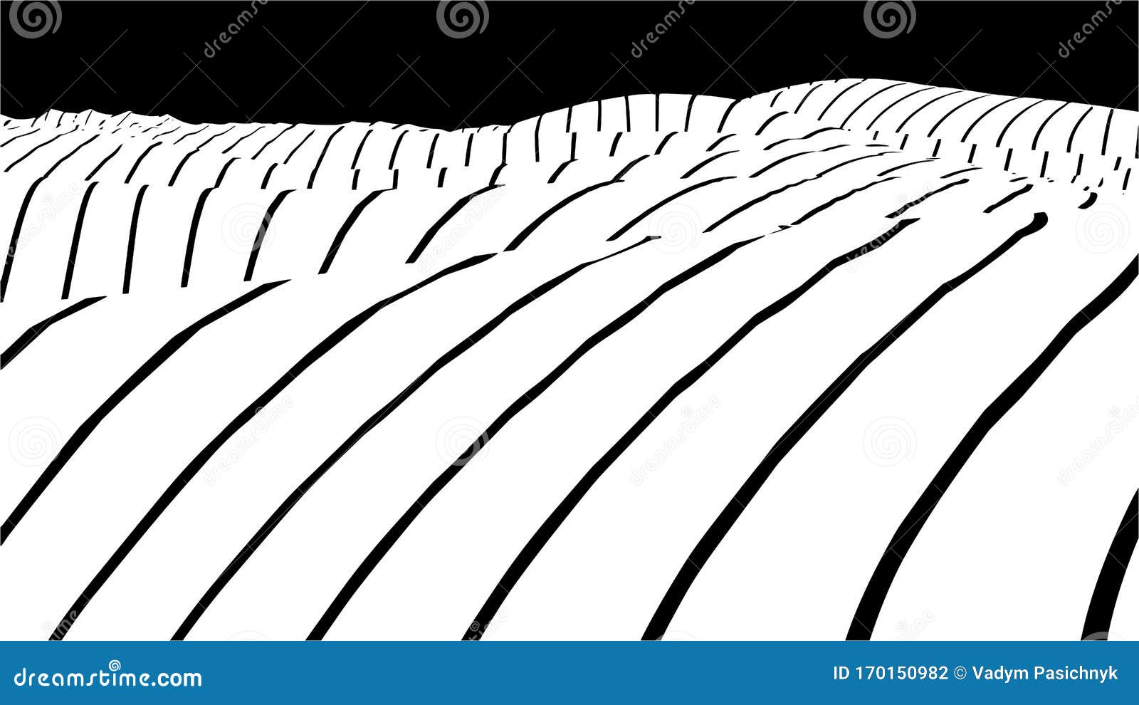 Optical Illusion Wave. Abstract 3d Black And White ...