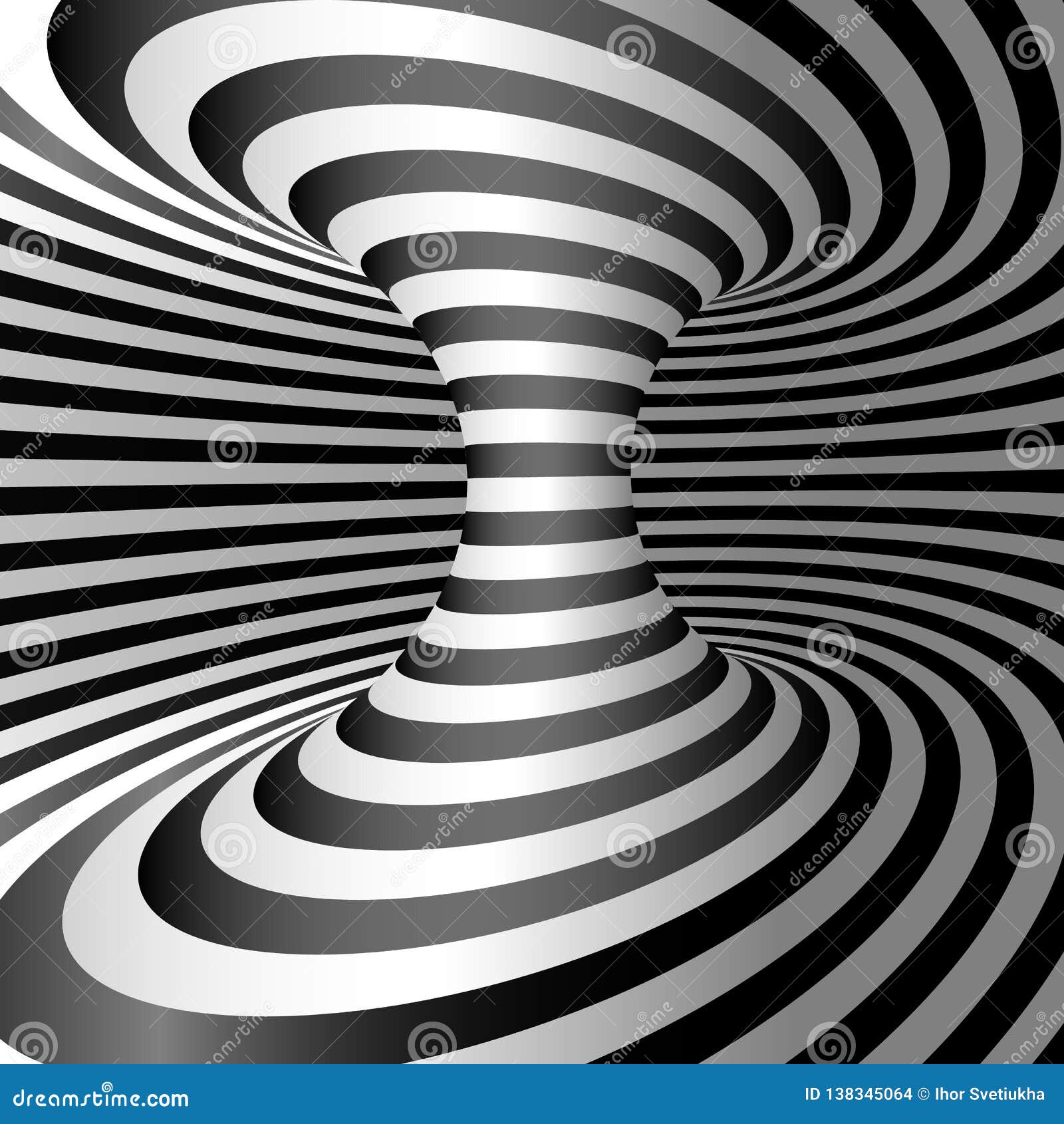 Download Optical Illusion - Wormhole. Abstract 3d Striped Illusion ...