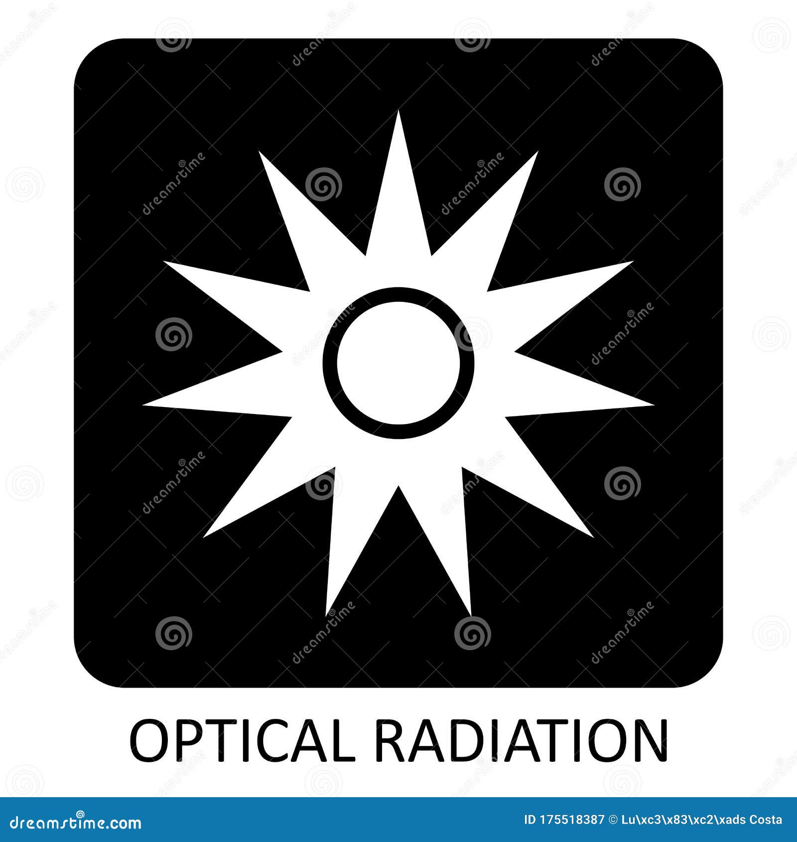Optical Radiation Icon stock illustration. Illustration of information