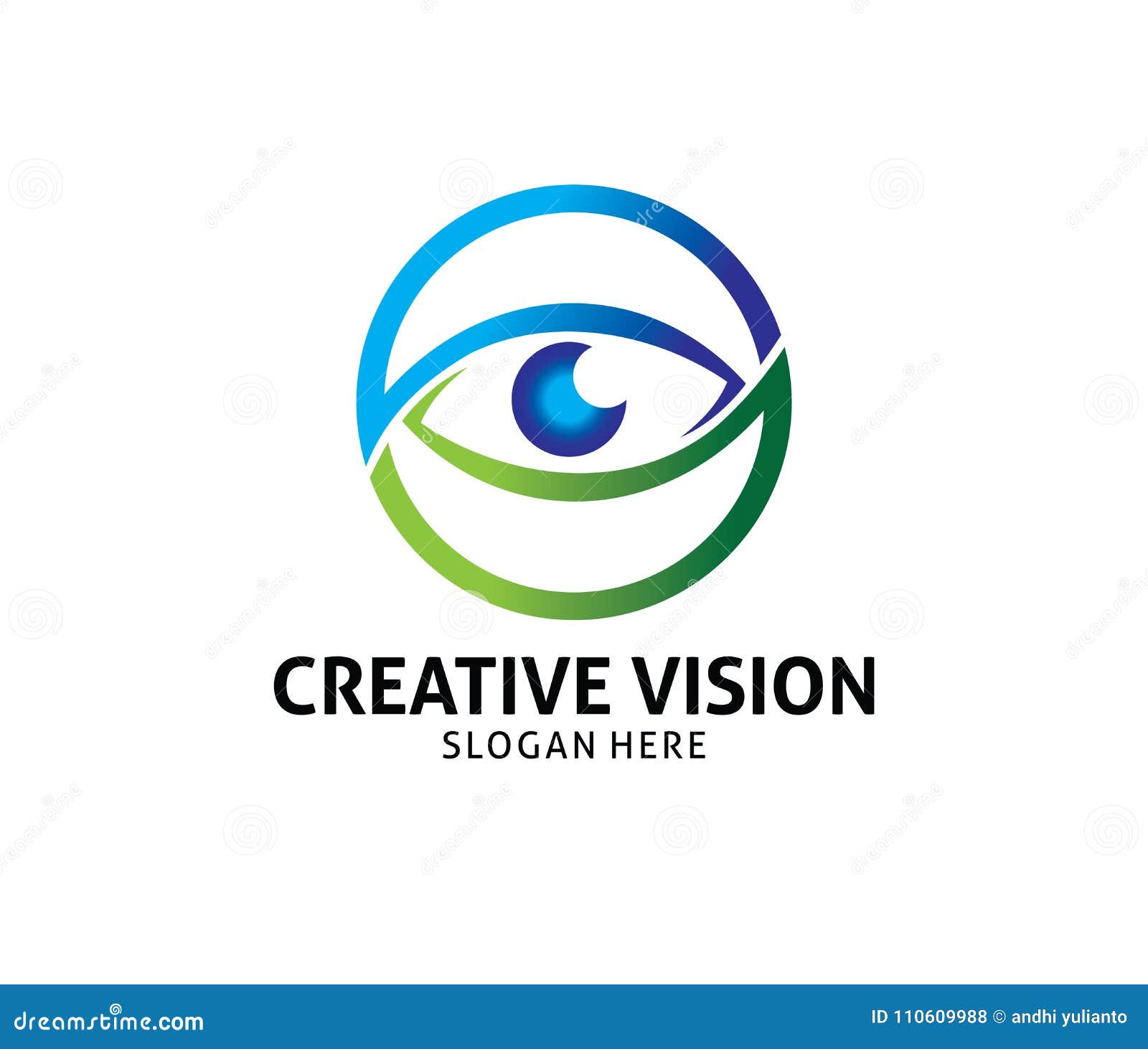Optical Technology Eye Future Vision Vector Logo Design Stock