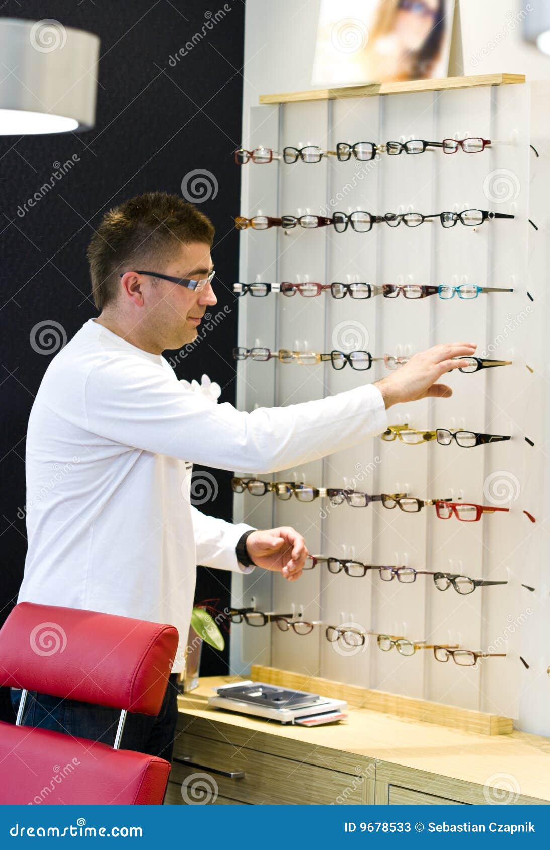 Optician stock image. Image of salon, selling, white, modern 9678533
