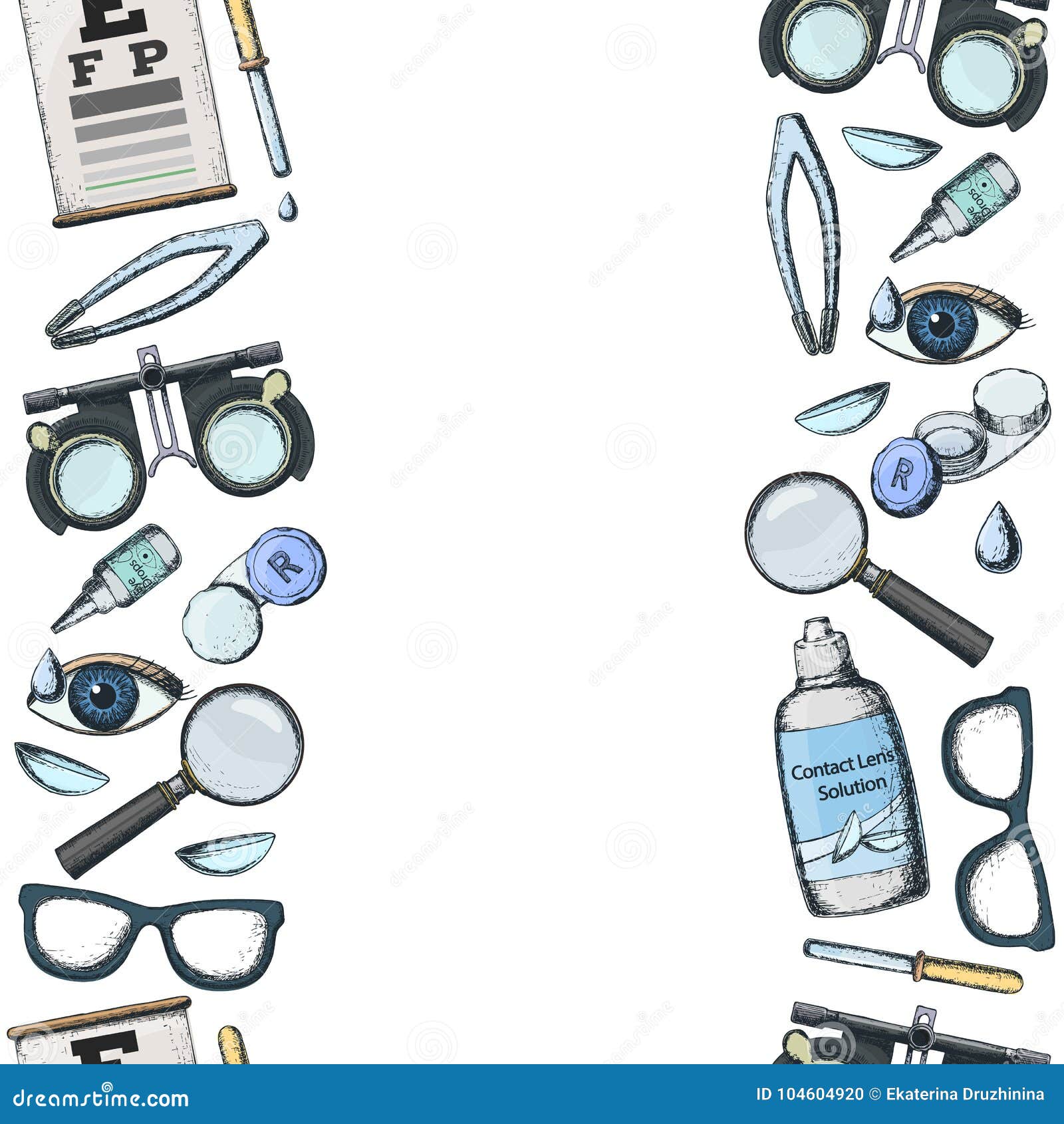 Optics and visual acuity stock vector. Illustration of eyeglasses