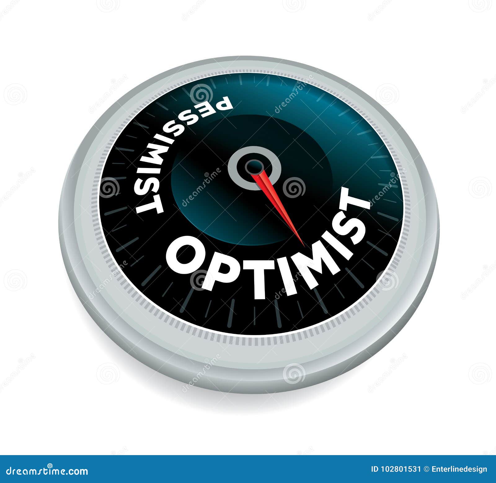optimist and pessimist meter concept 
