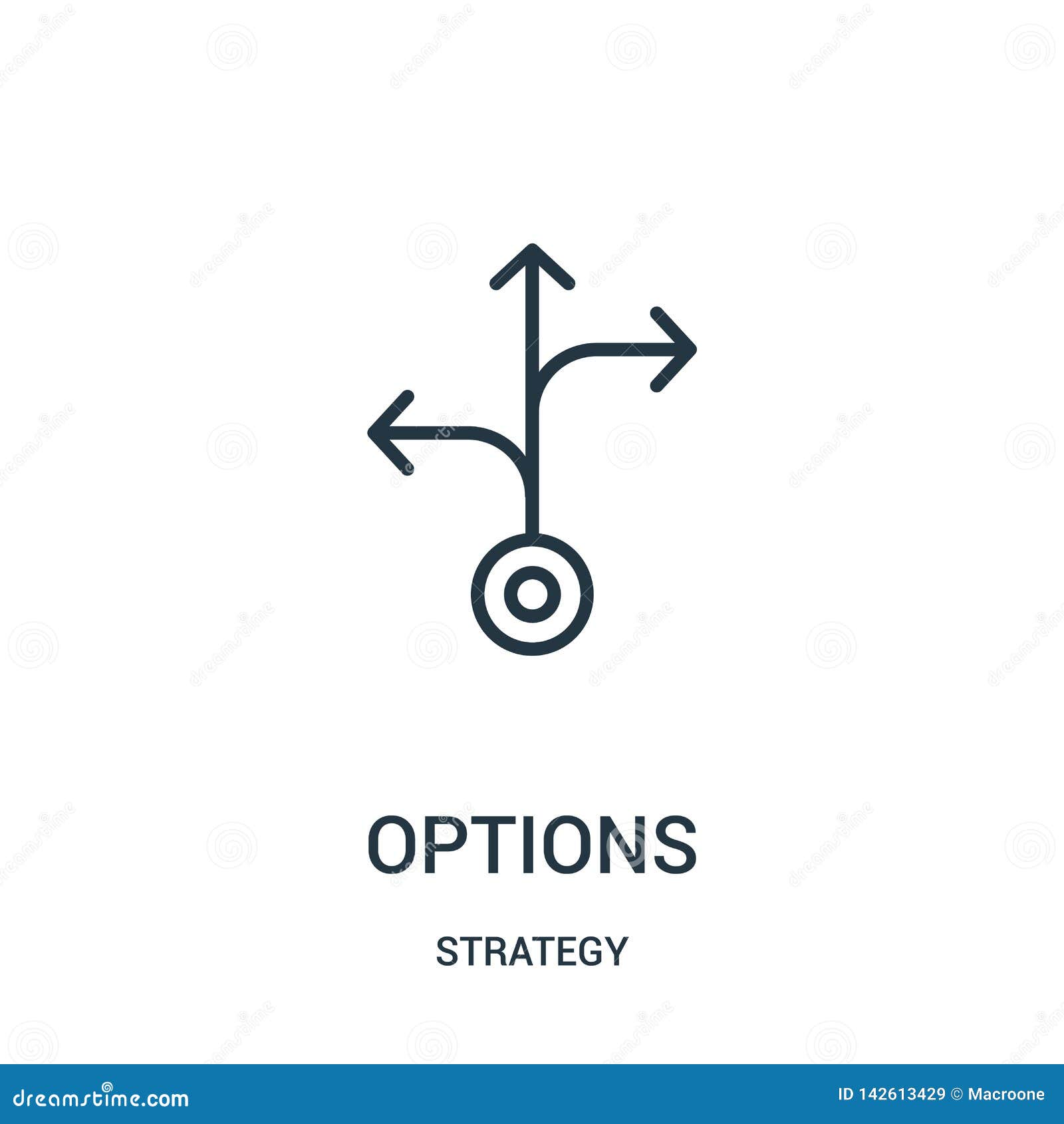 Options Icon Vector from Strategy Collection. Thin Line Options Outline ...