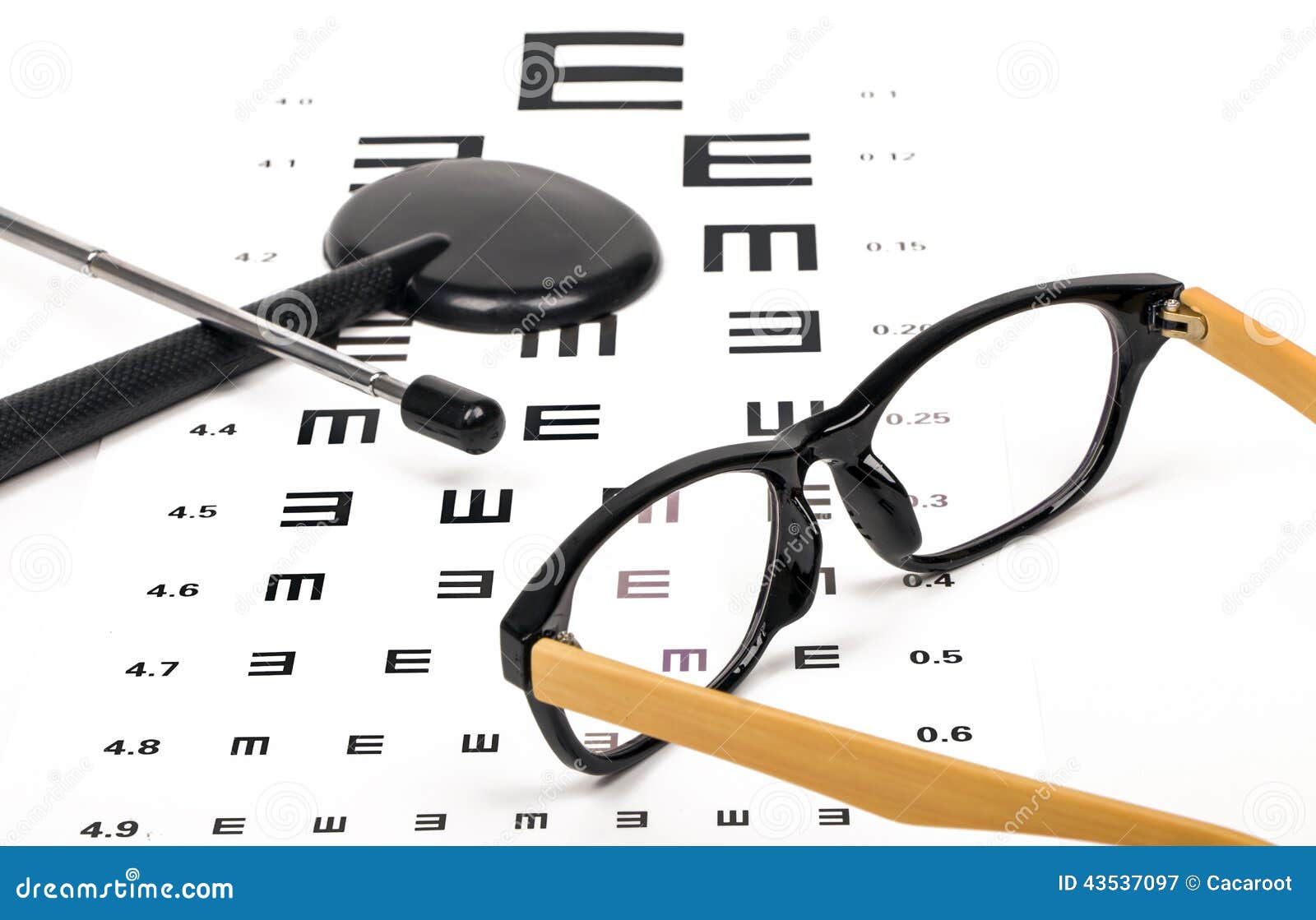 Optometrist Chart and Glasses Stock Image Image of optometry, optic