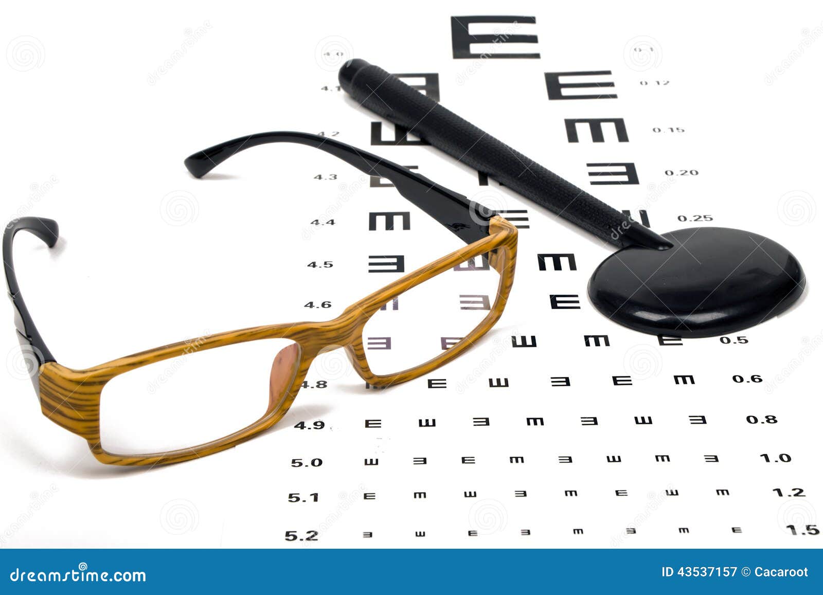 Optometrist Chart and Glasses Stock Image Image of care, sight 43537157