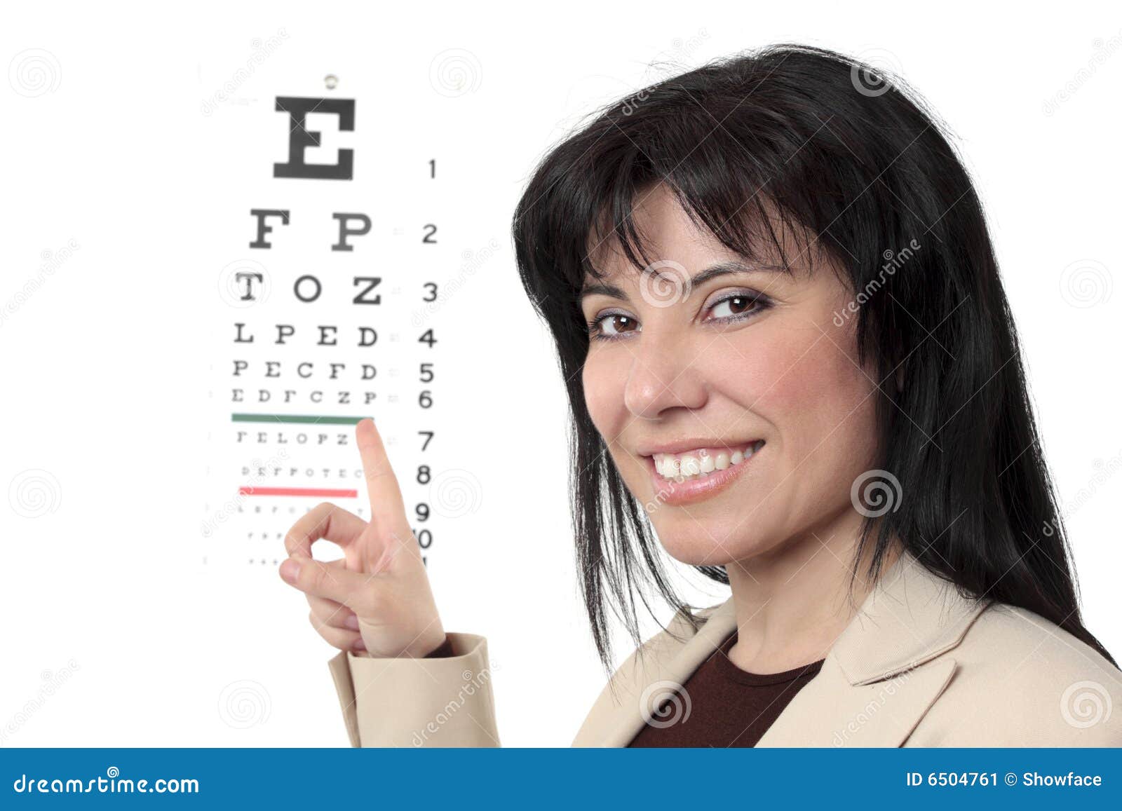 Optometrist with eye chart stock image. Image of text 6504761