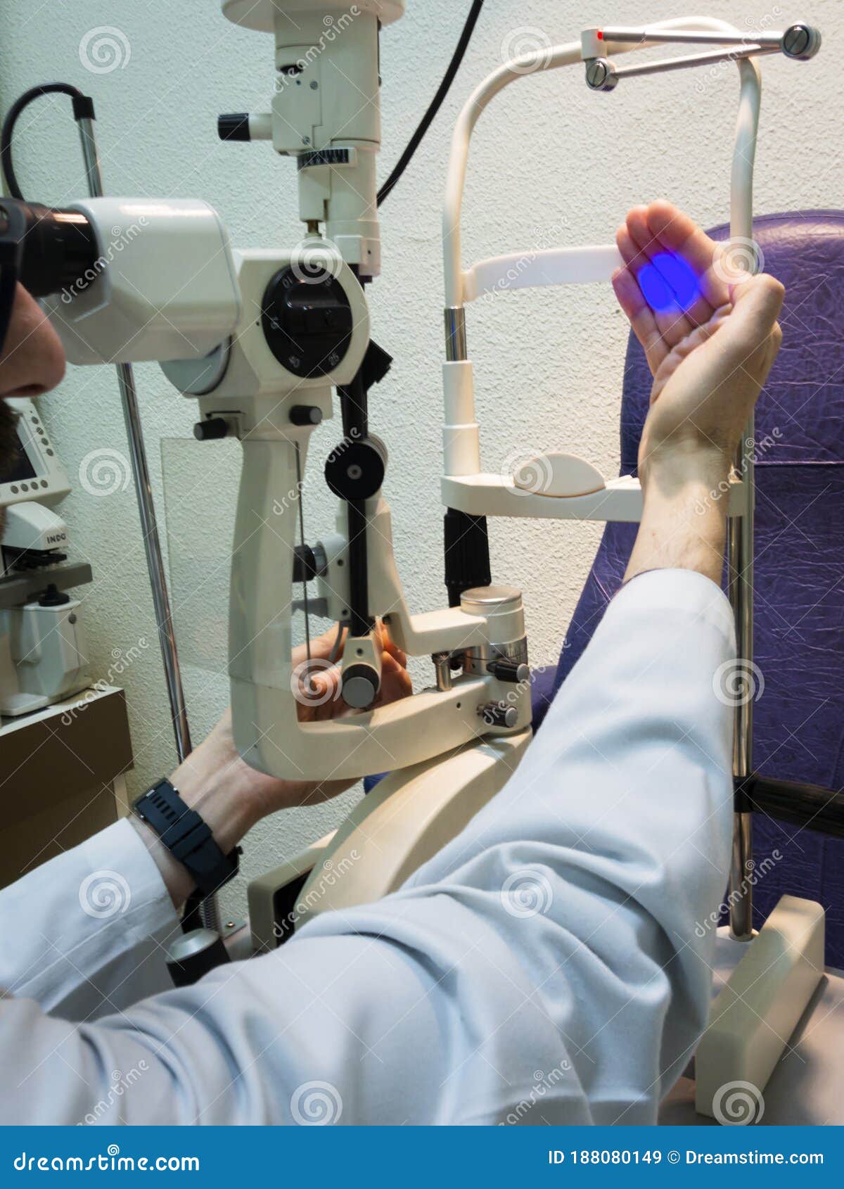 Optometrist in an Optical Stock Image Image of patient, panel