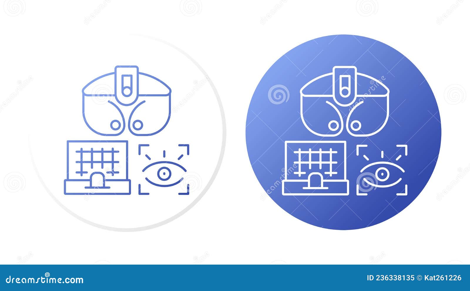 optometry phoropter. line icon concept