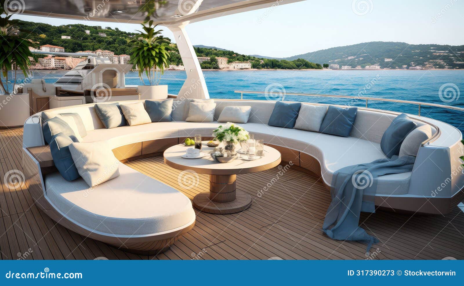 opulent luxury boat interior