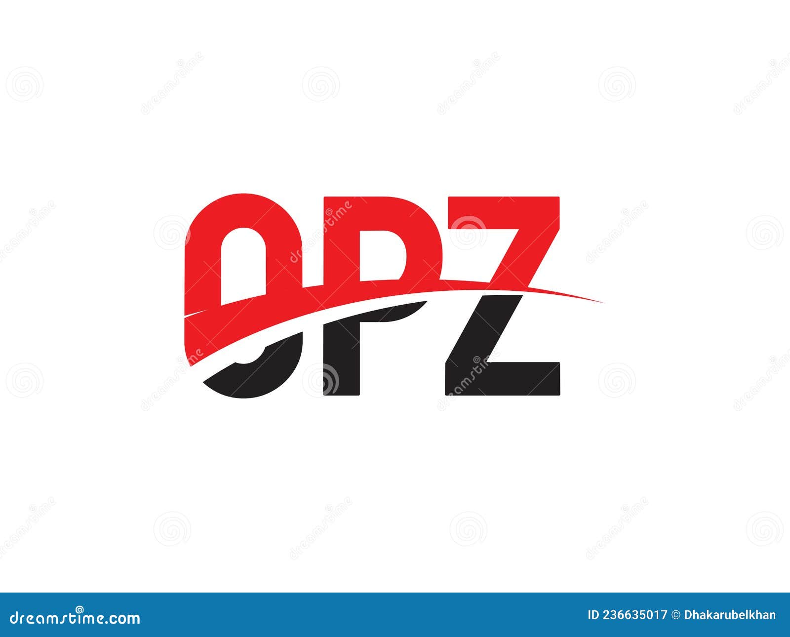 OPZ Letter Initial Logo Design Vector Illustration Stock Vector