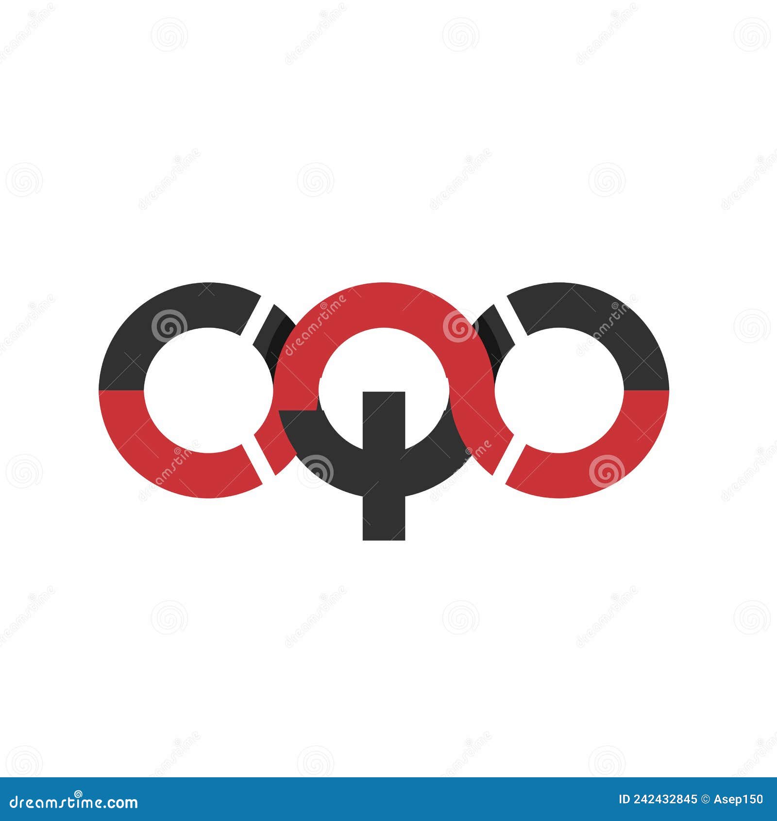 oqo, oqc, cqc initials modern technology logo and  icon