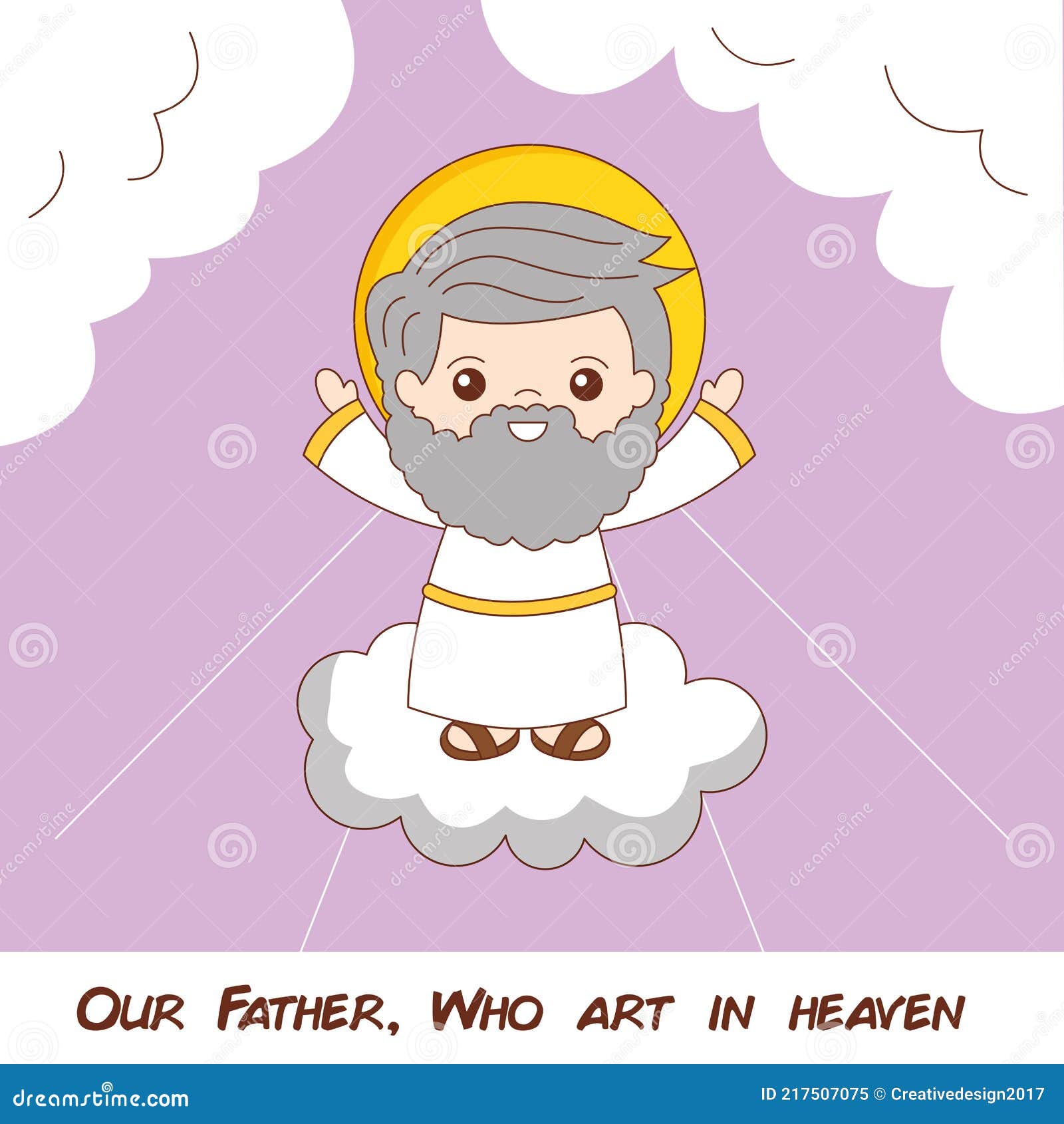 Oración de nuestro padre ilustración del vector. Ilustración de santo -  217507075
