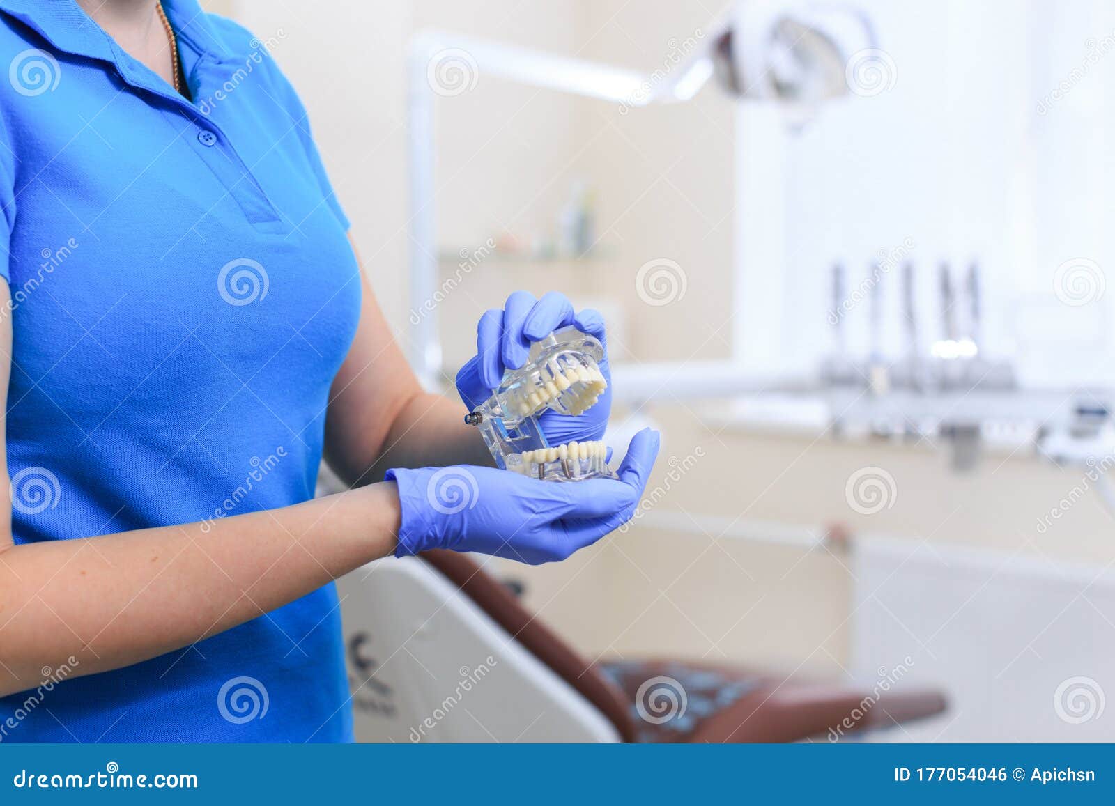 Oral Care in the Dentist`s Cabinat Stock Photo Image of chair