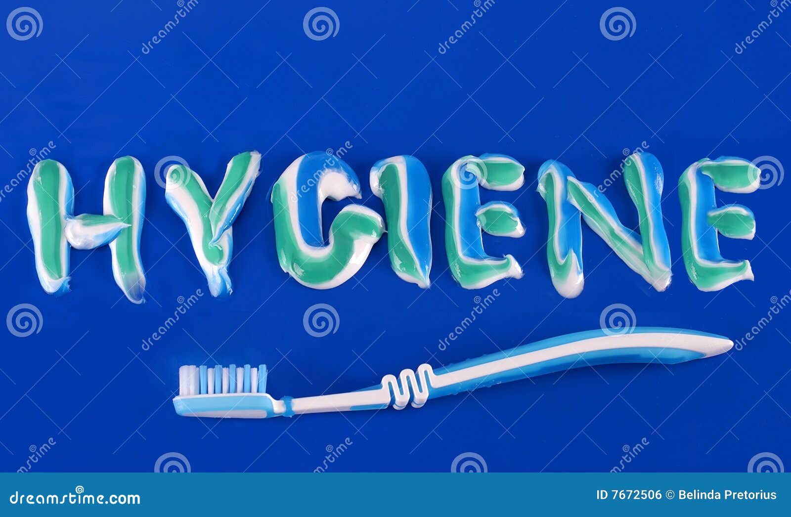 Oral Hygiene On A Blue Background Royalty Free Stock Image Image 7672506