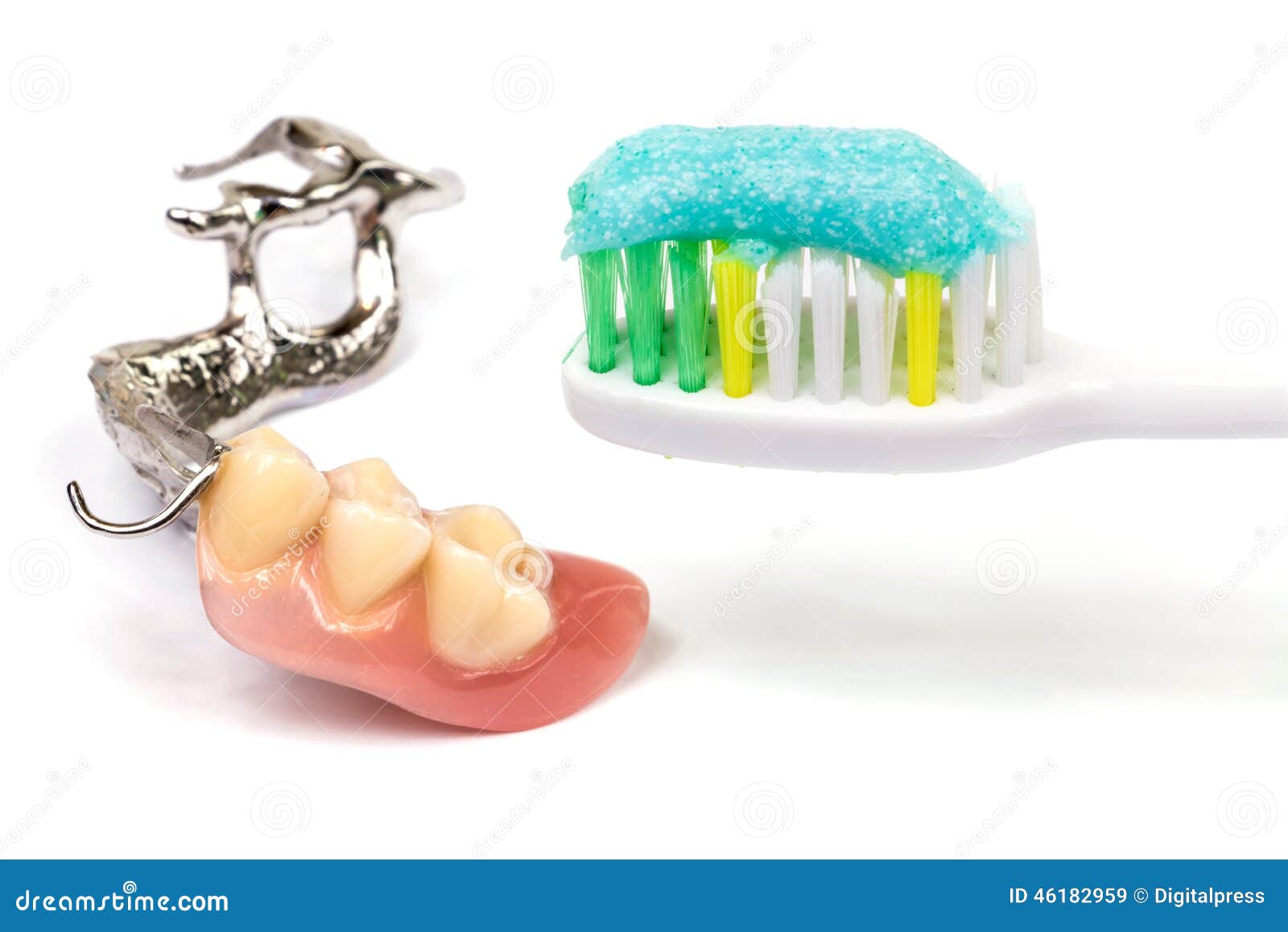 Oral Hygiene stock image. Image of dentures, white, horizontal 46182959