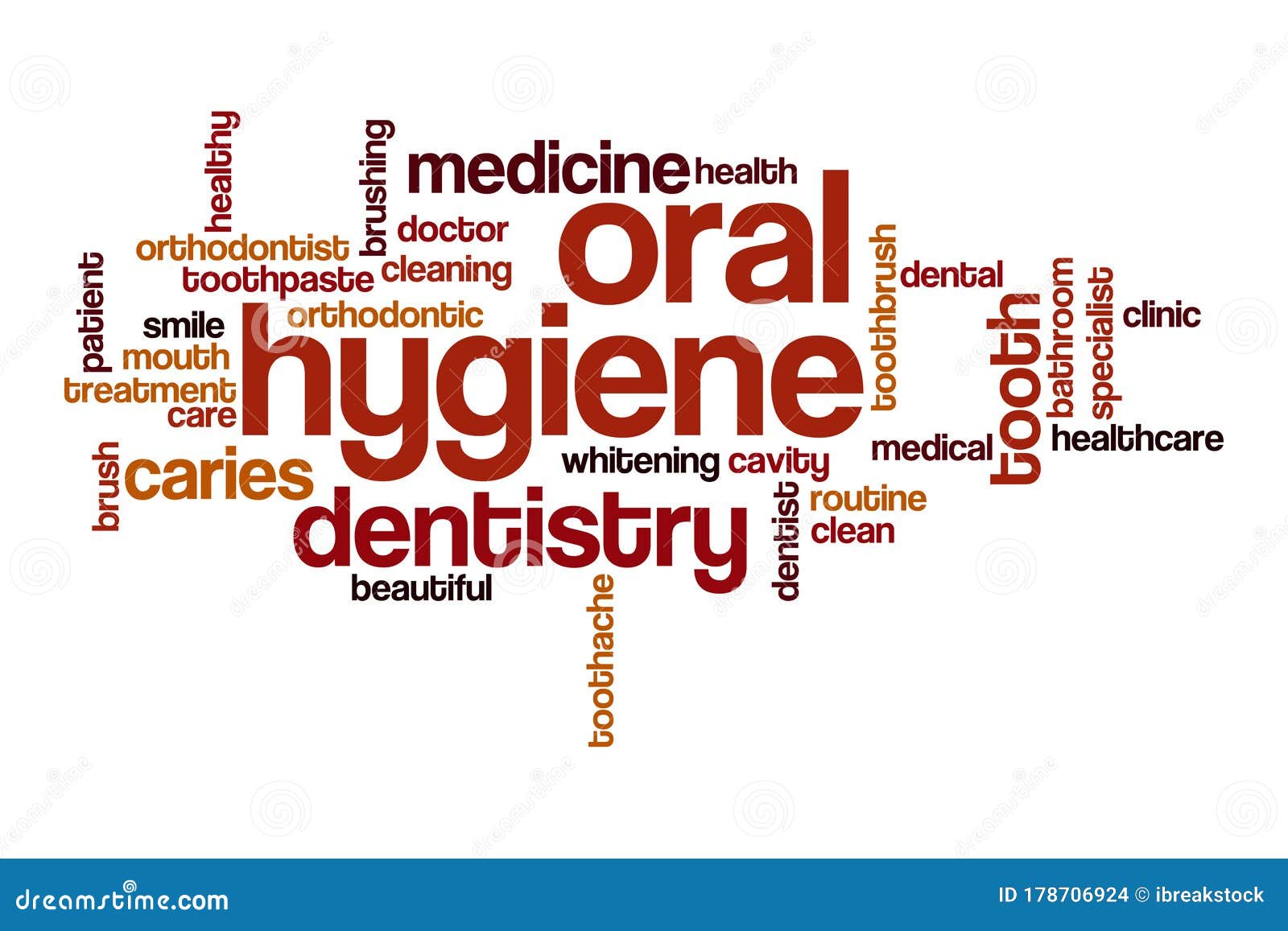 Oral Hygiene Word Cloud Concept Stock Illustration Illustration of
