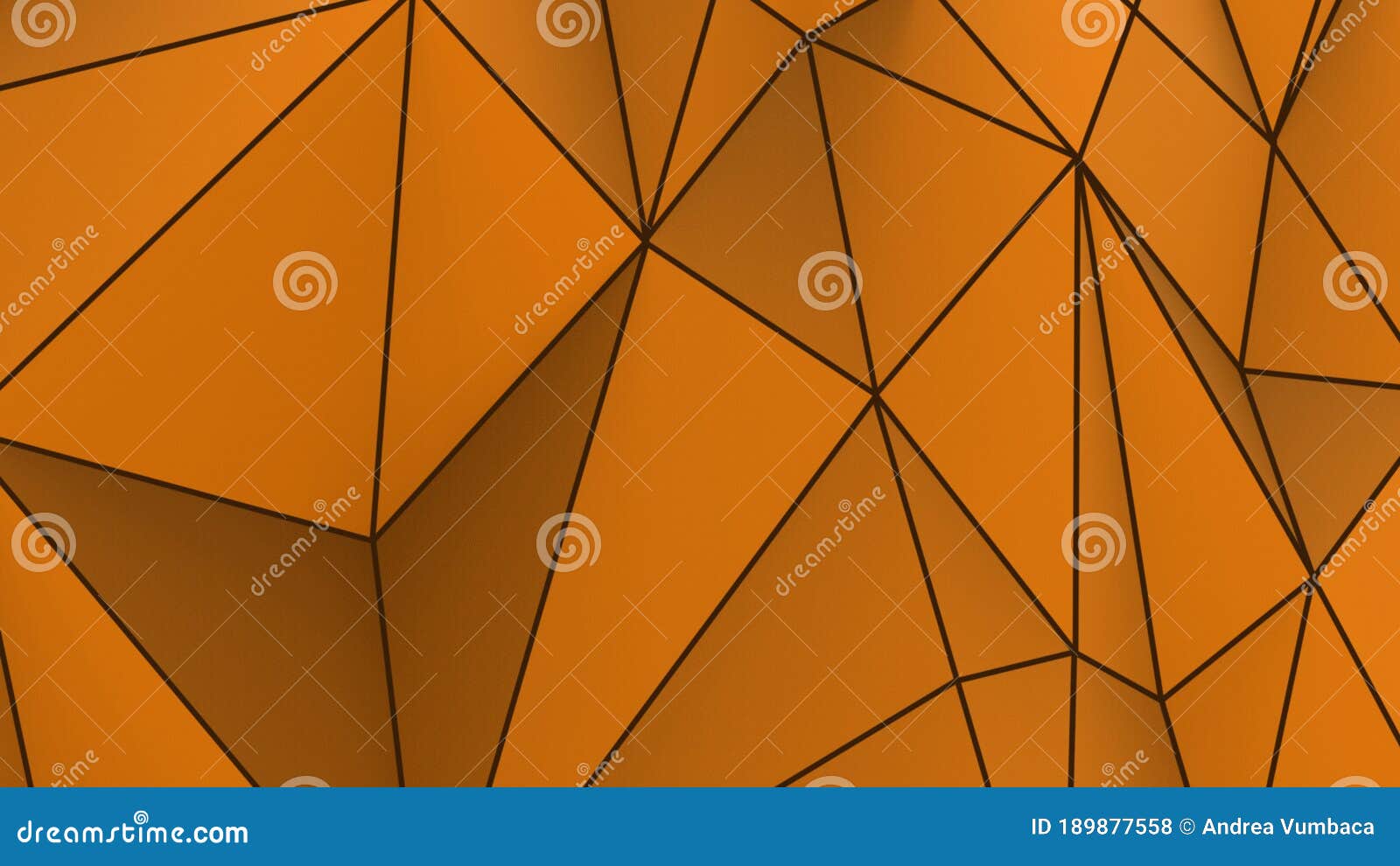 Orange Abstract Modern Crystal Background. Polygon, Line, Triangle