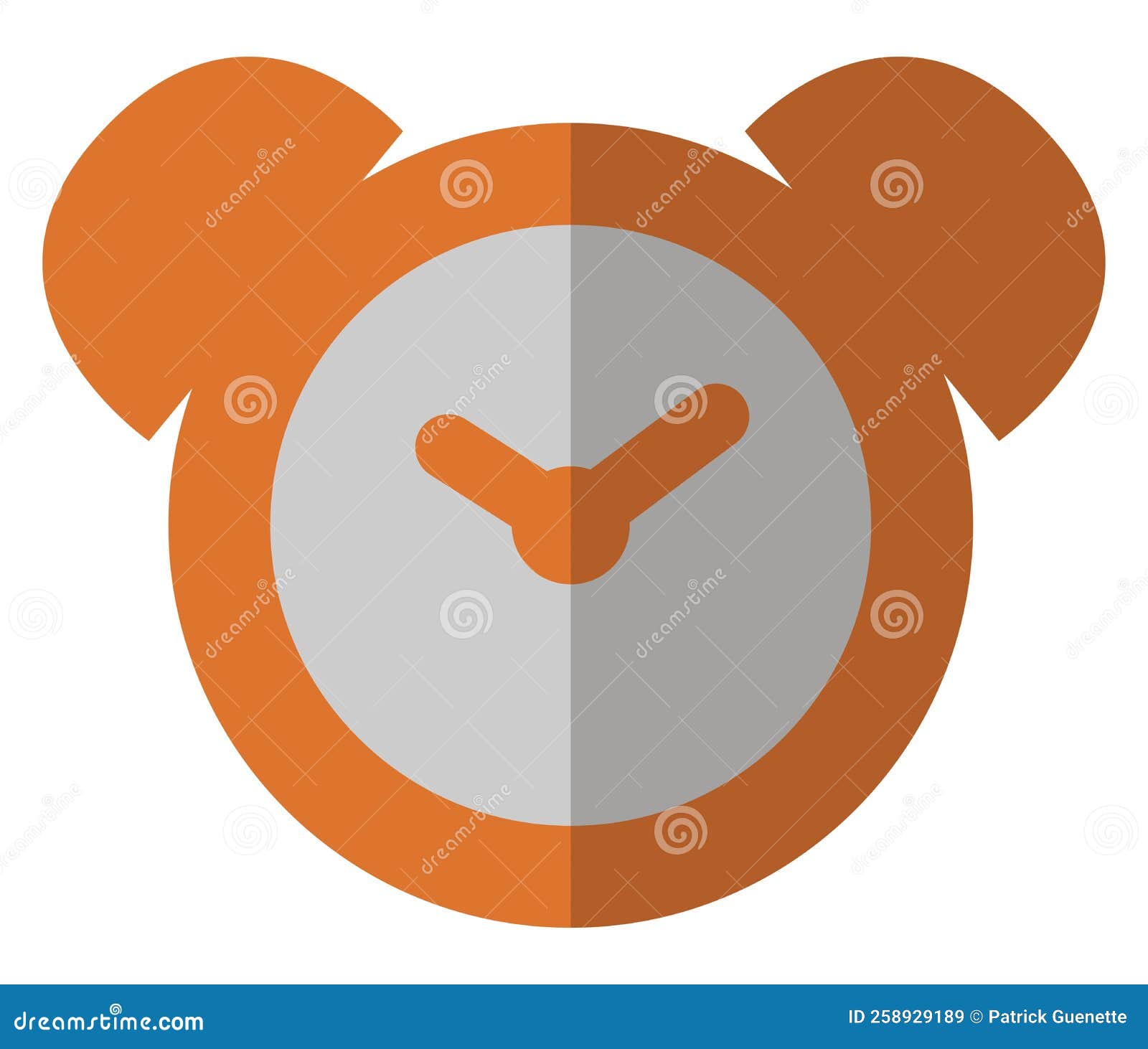 Orange Alarm clock, icon stock vector. Illustration of countdown