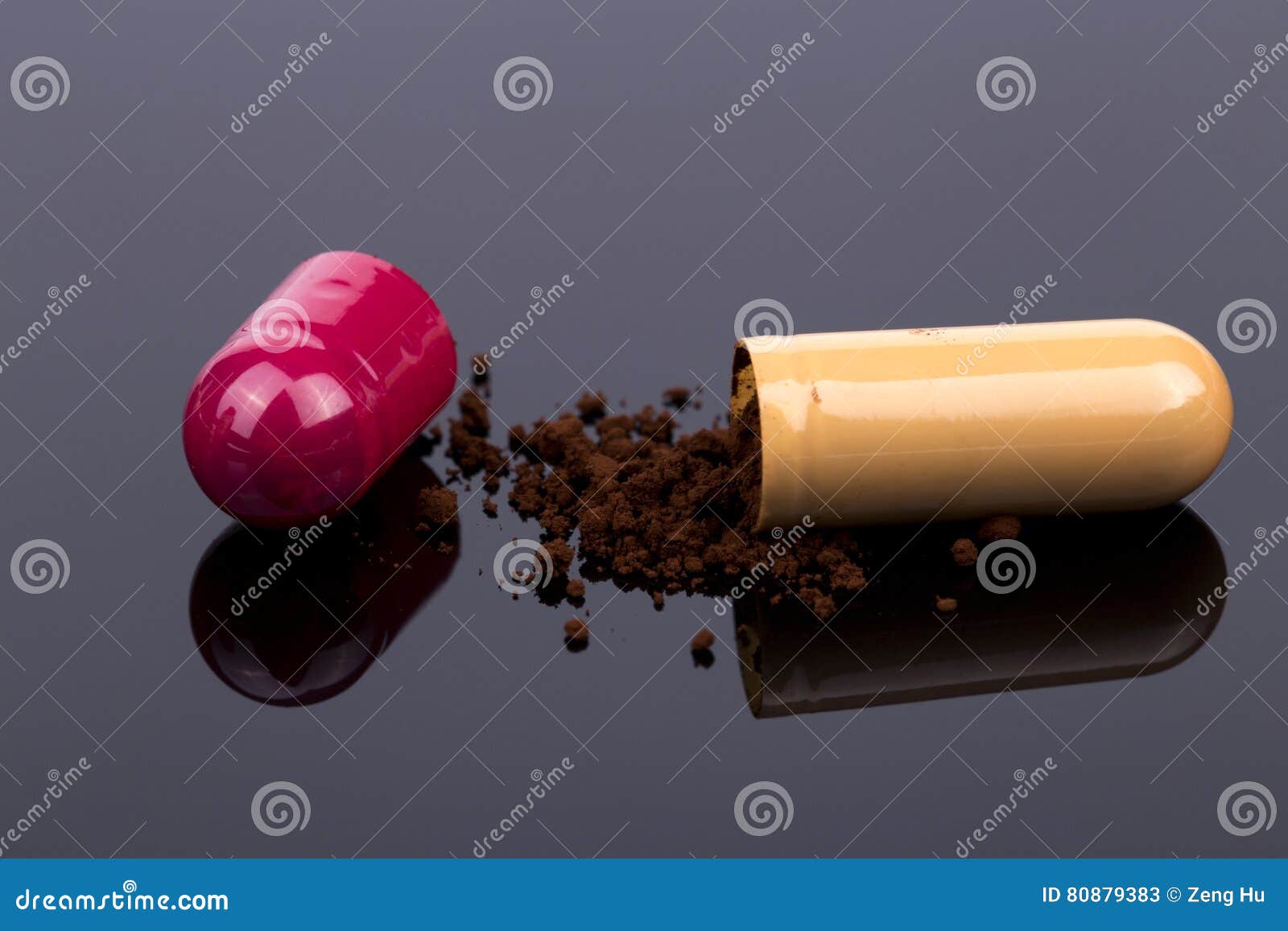 Orange Antibiotics Pill Closeup Stock Image Image of healing