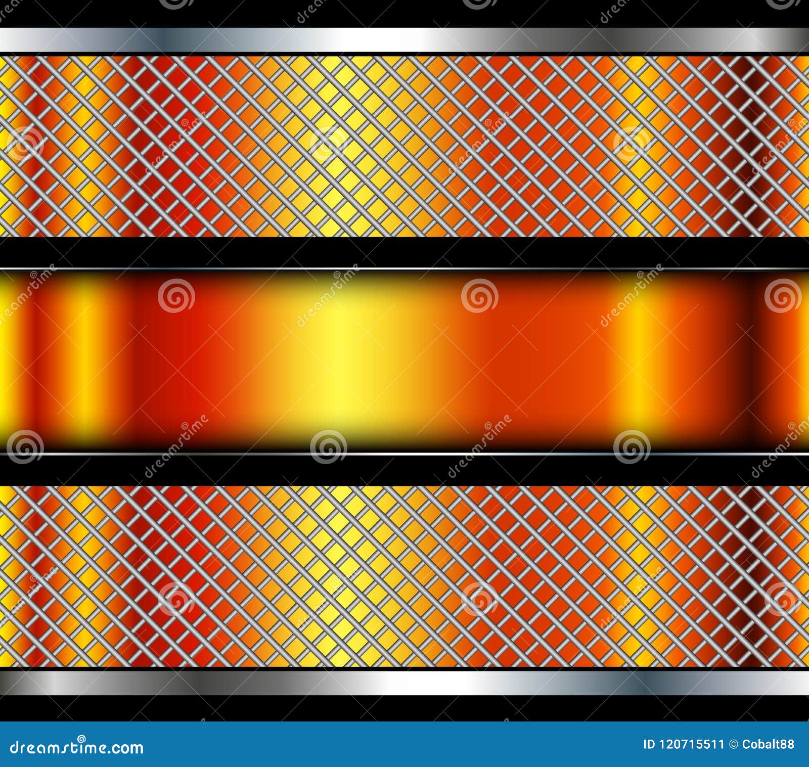 Orange background metallic stock vector. Illustration of metallic