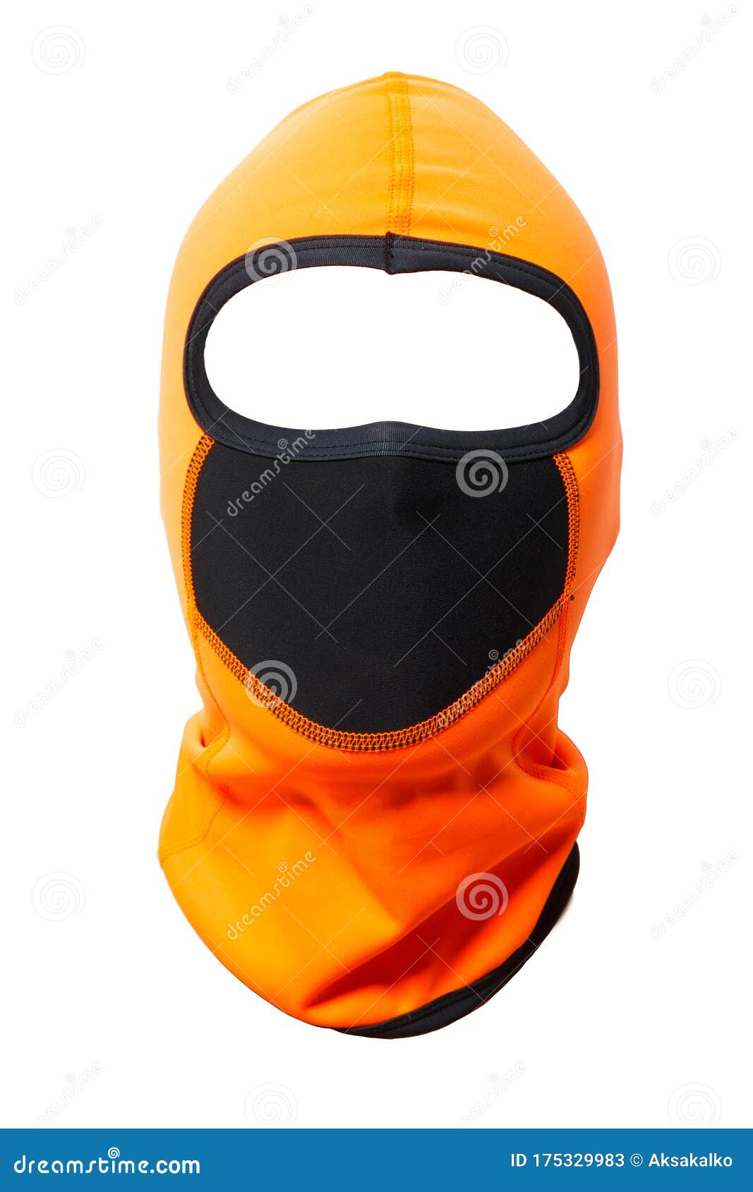 Orange Balaclava for Cycling 3D View Stock Image Image of danger