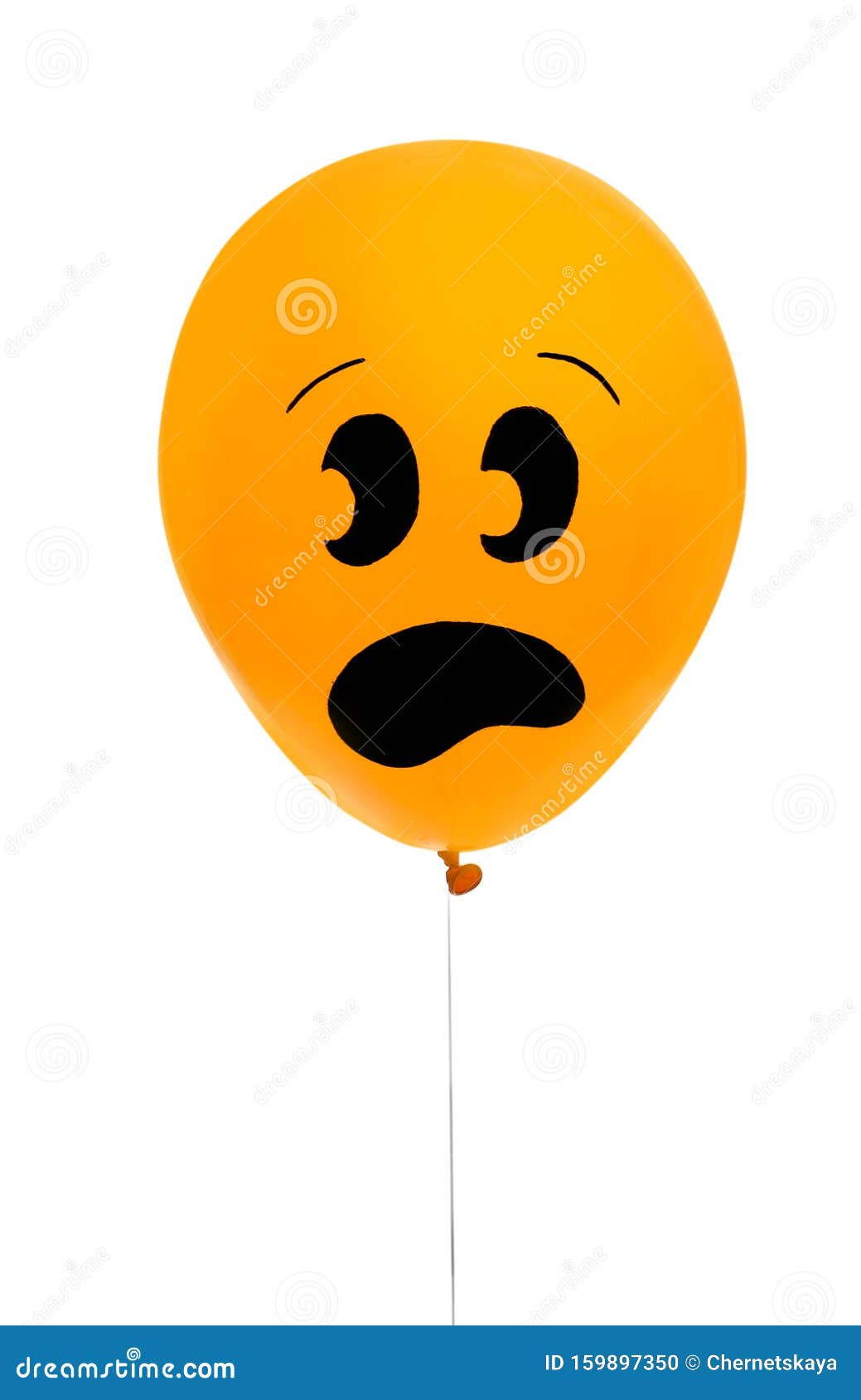 Orange Balloon with Drawing of Scared Face on Background. Halloween Party  Stock Photo - Image of creepy, hallows: 159897350