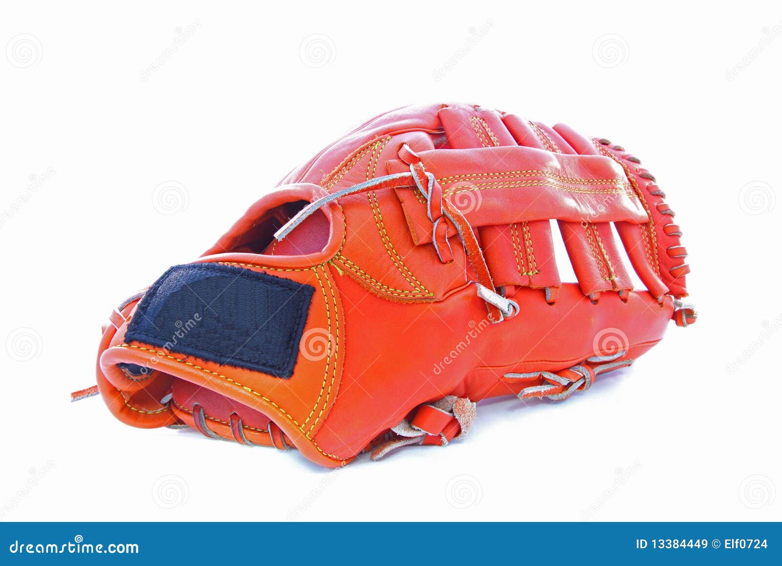 Orange Baseball Glove Isolated on White Background Stock Image Image