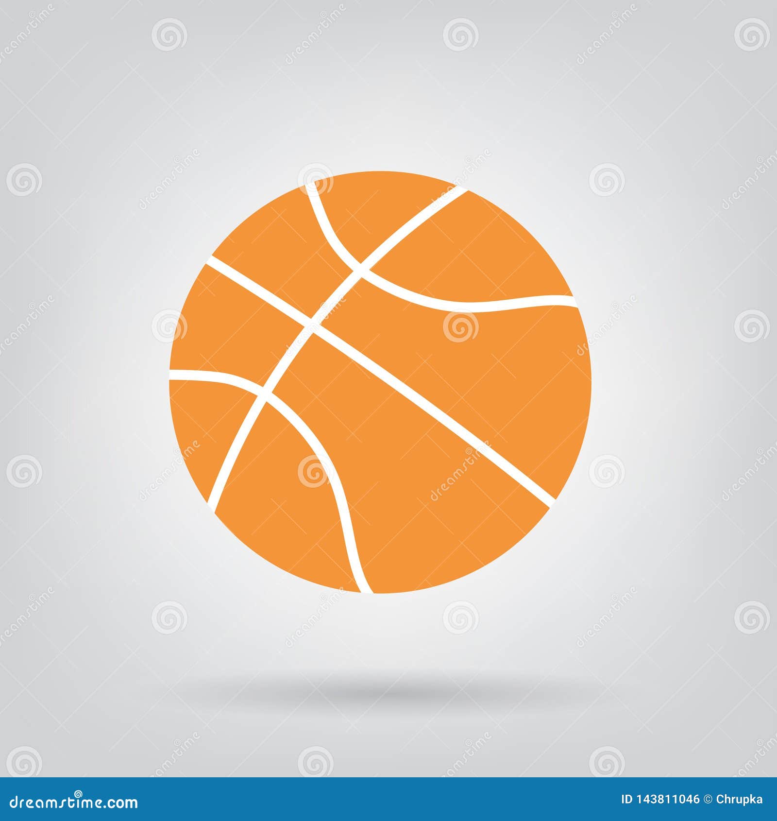 Orange basketball icon stock vector. Illustration of vintage 143811046