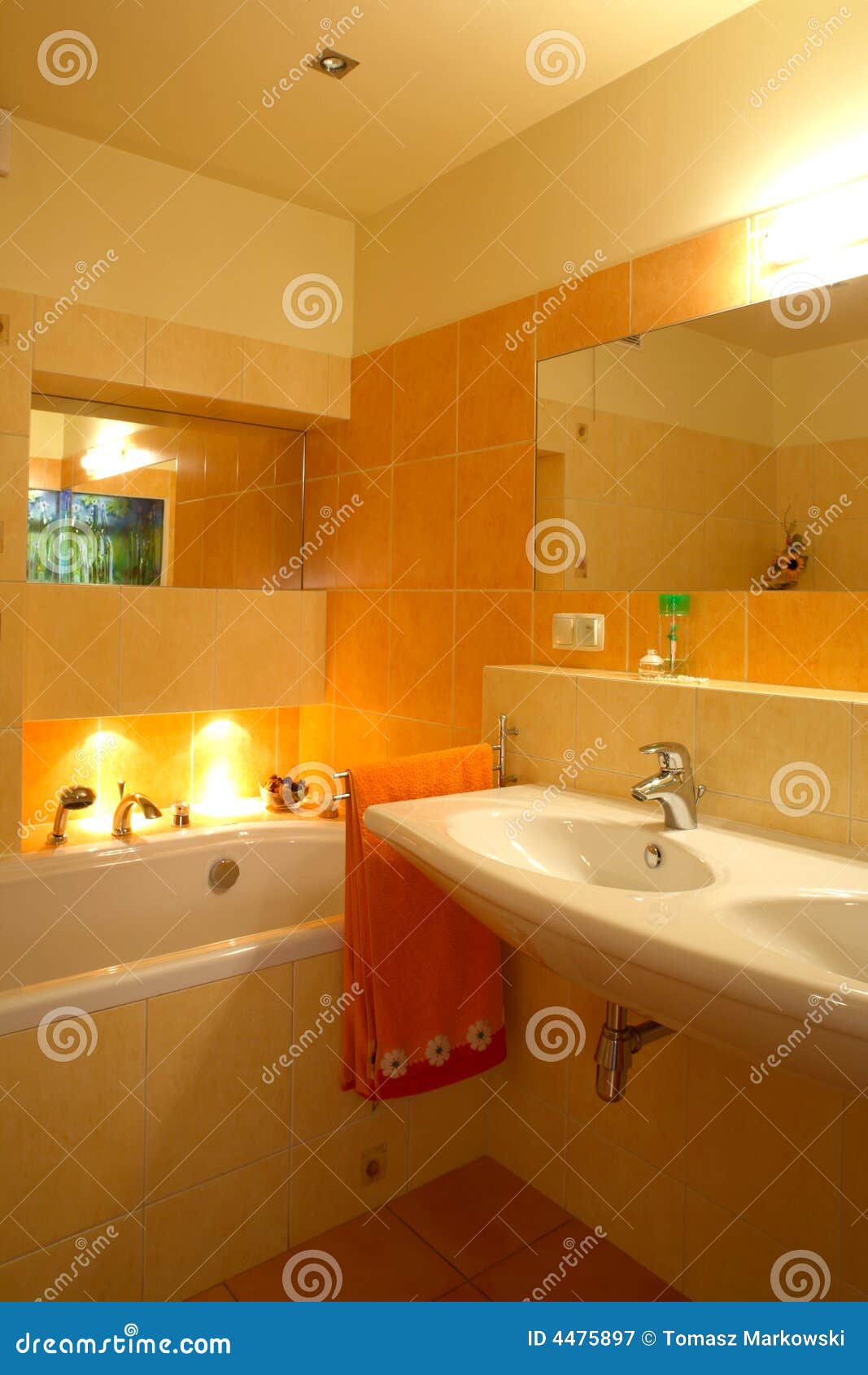 Orange Bathroom Royalty Free Stock Photography Image Orange Bathroom Royalty Free Stock Photography Image