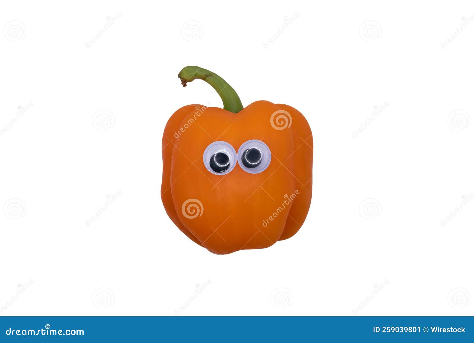 Orange Bell Pepper Face with Googly Eyes Stock Image Image of season, cute 259039801