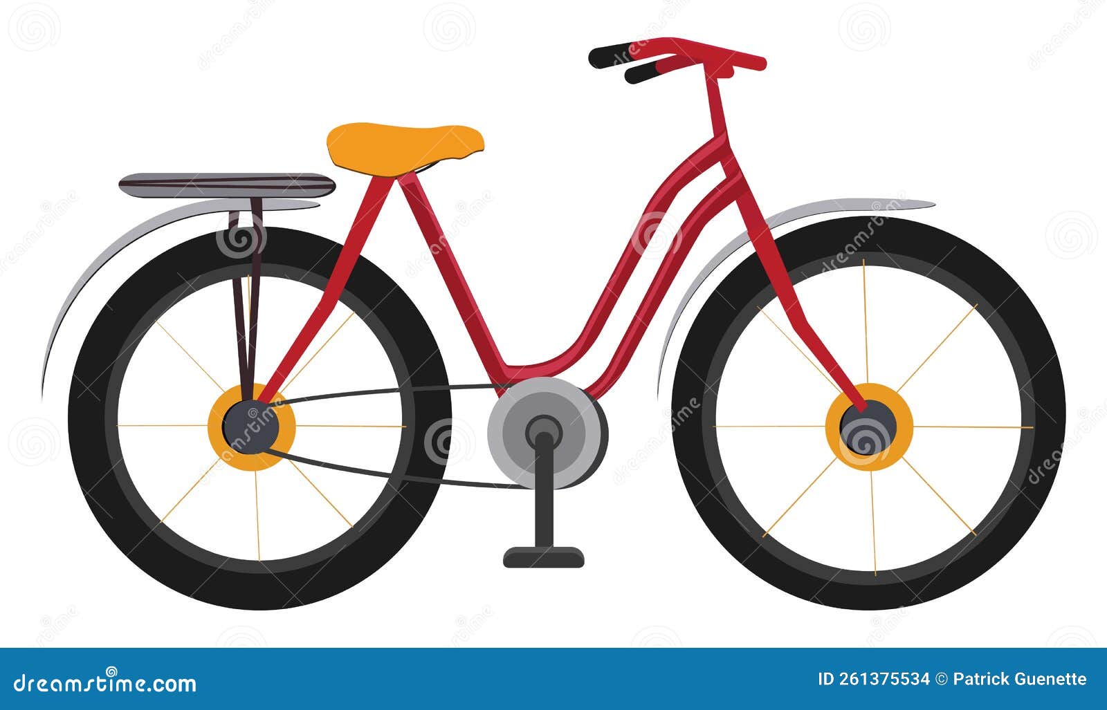 Orange Bike Isometric Icon Cartoon Vector 87889449