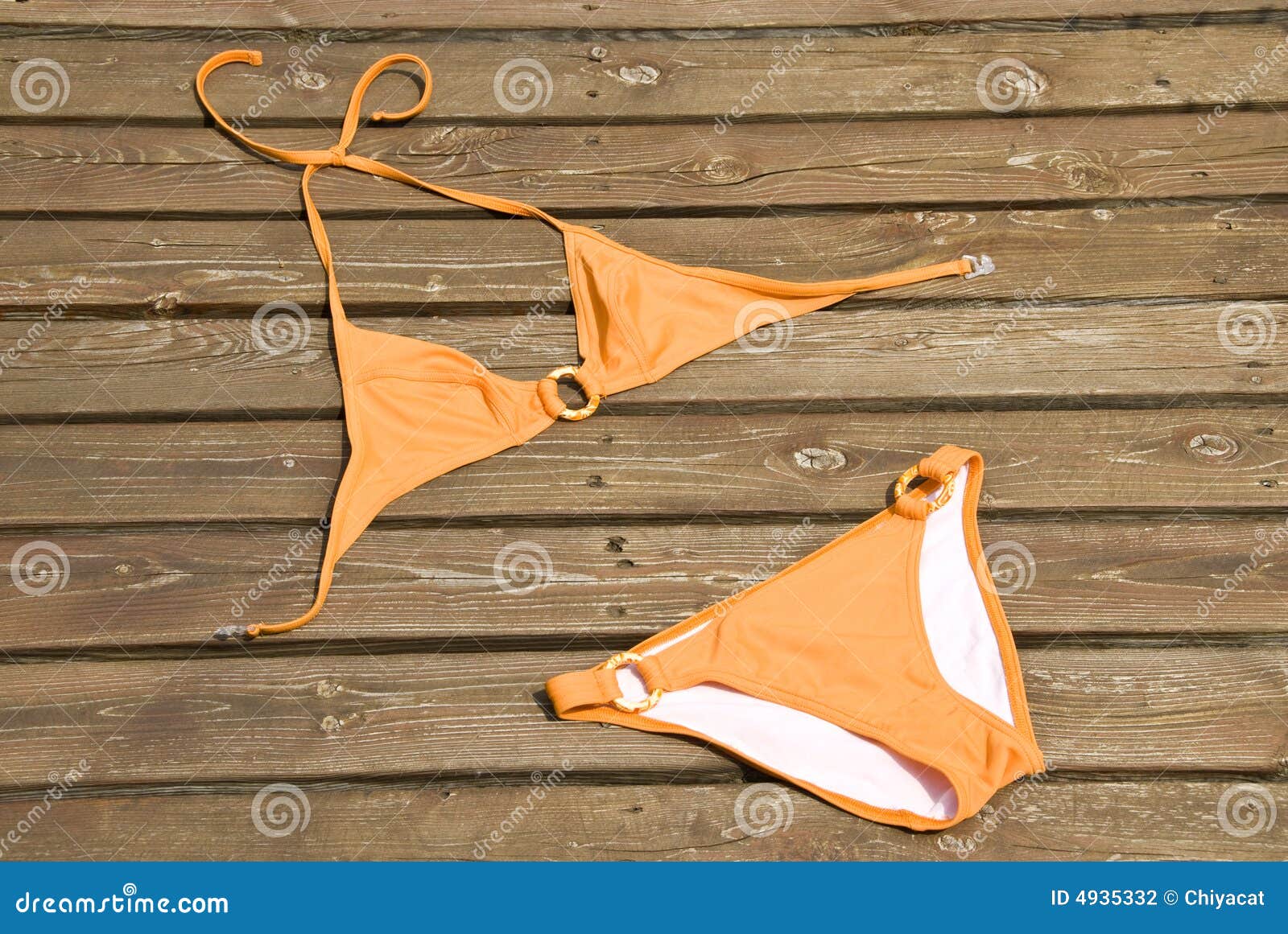 Orange Bikini Stock Photo 47736084
