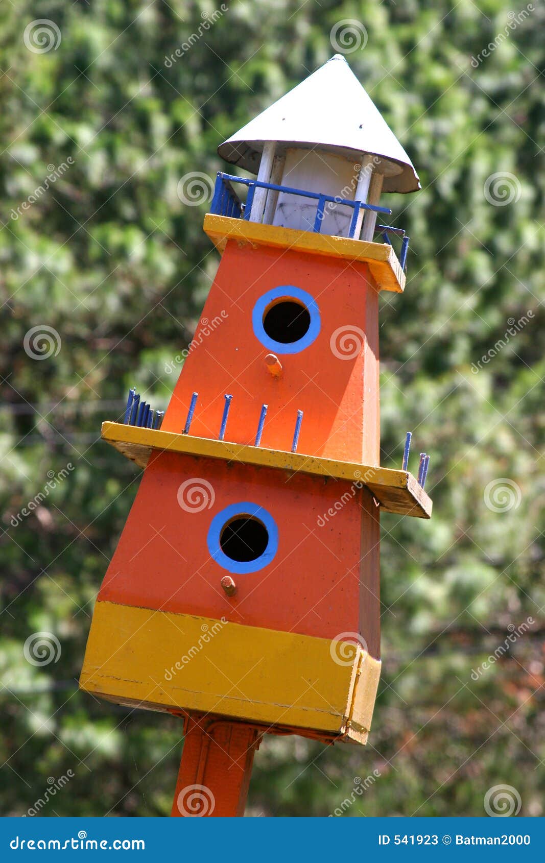 Orange birdhouse stock image. Image of refuge, yellow, bird 541923