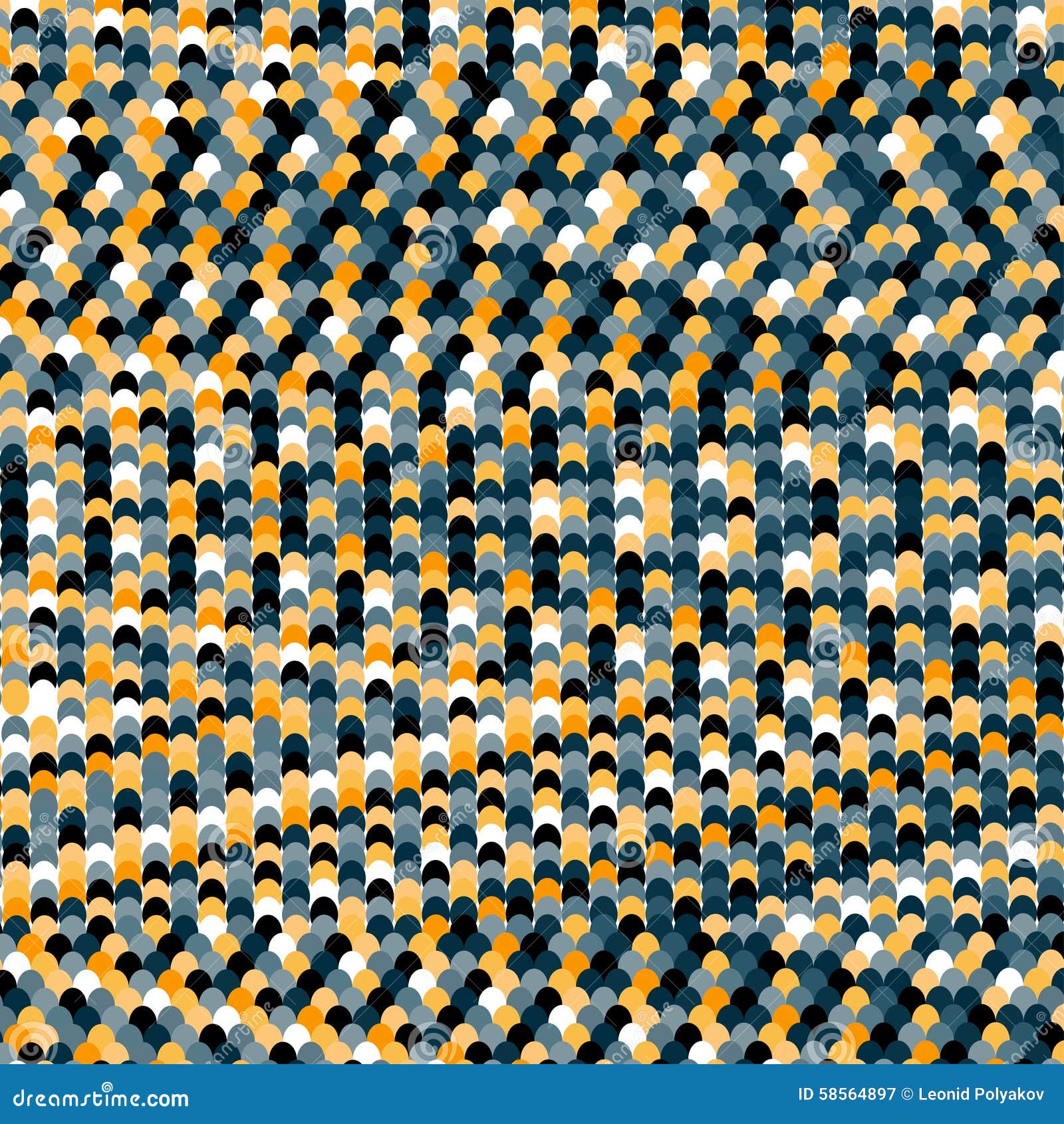 Orange and Black Circles Beautiful Background Stock Vector