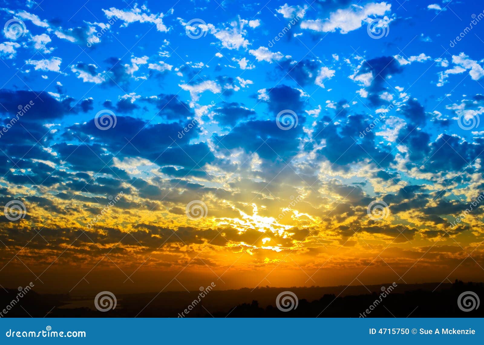 Orange and Blue Sunset on Beach Stock Photo Image of early, orange