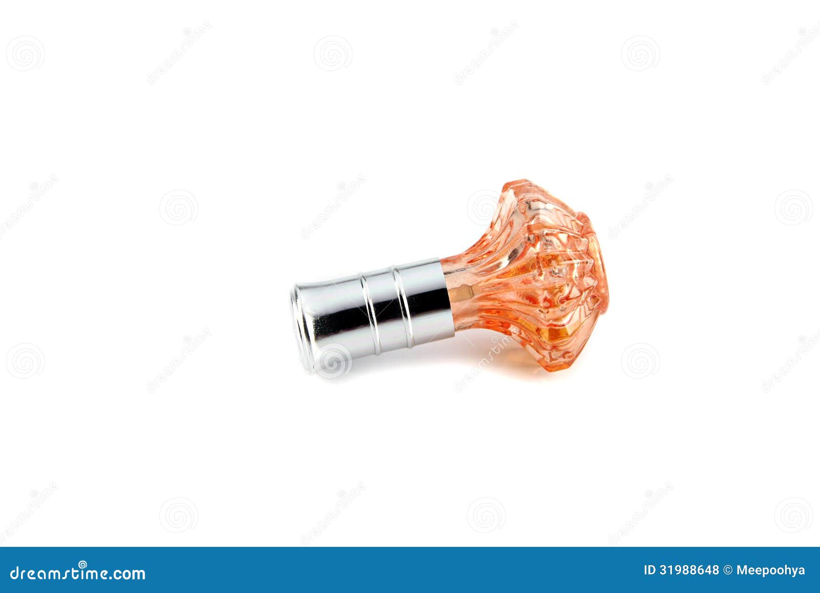 Orange bottle of perfume. stock photo. Image of white 31988648