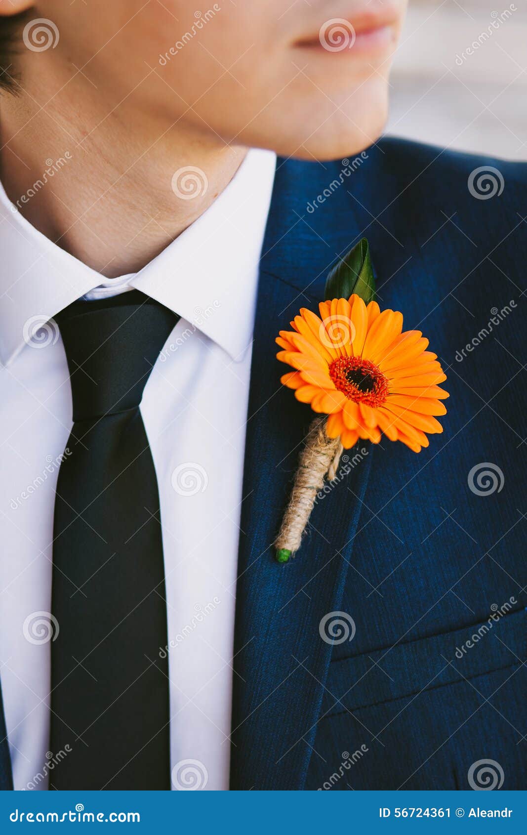 Orange Boutonniere stock image. Image of jacket, groom - 56724361