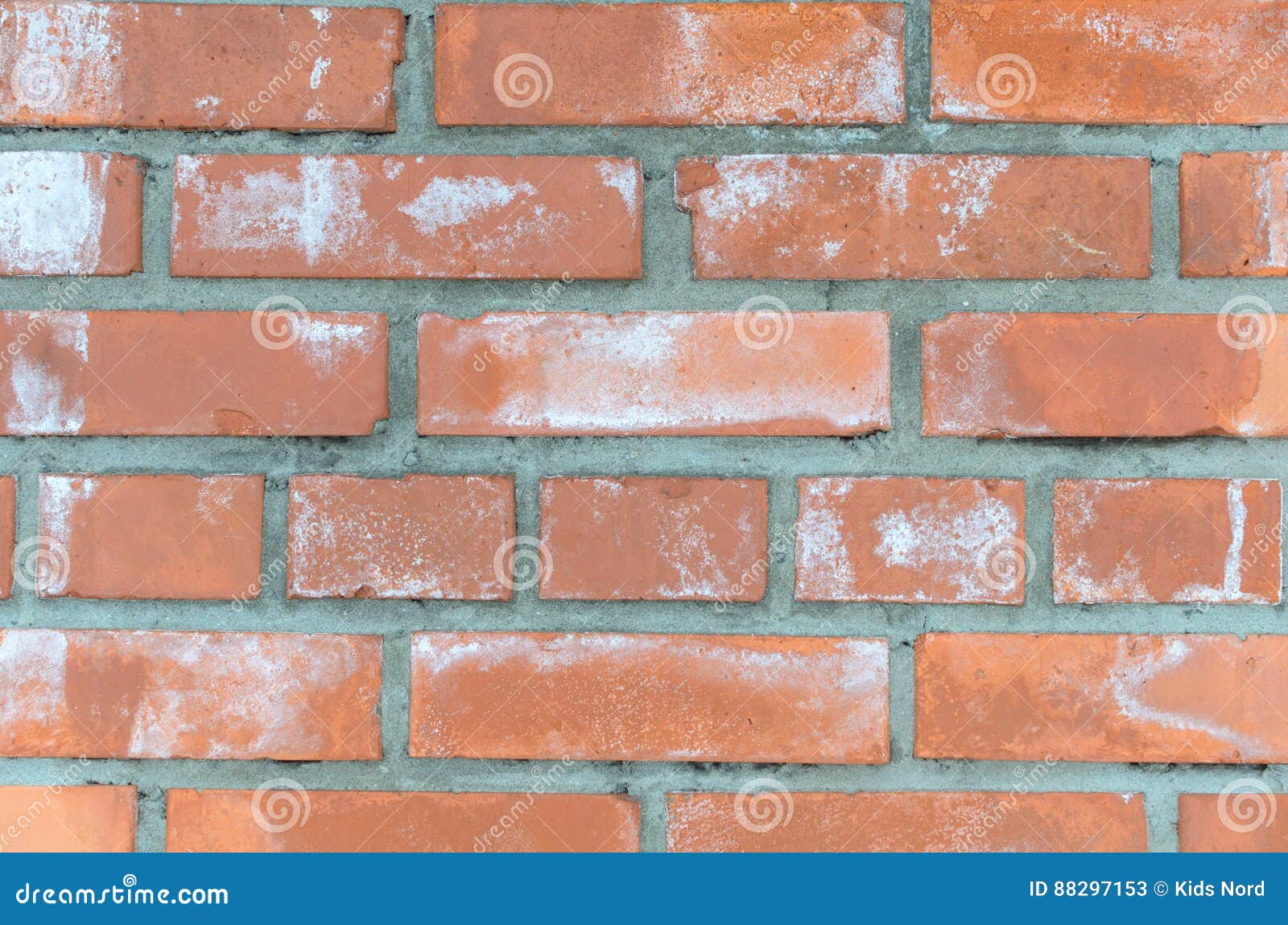 Orange,brown Wall Made of Brick for Backgrounds and Textures. Stock