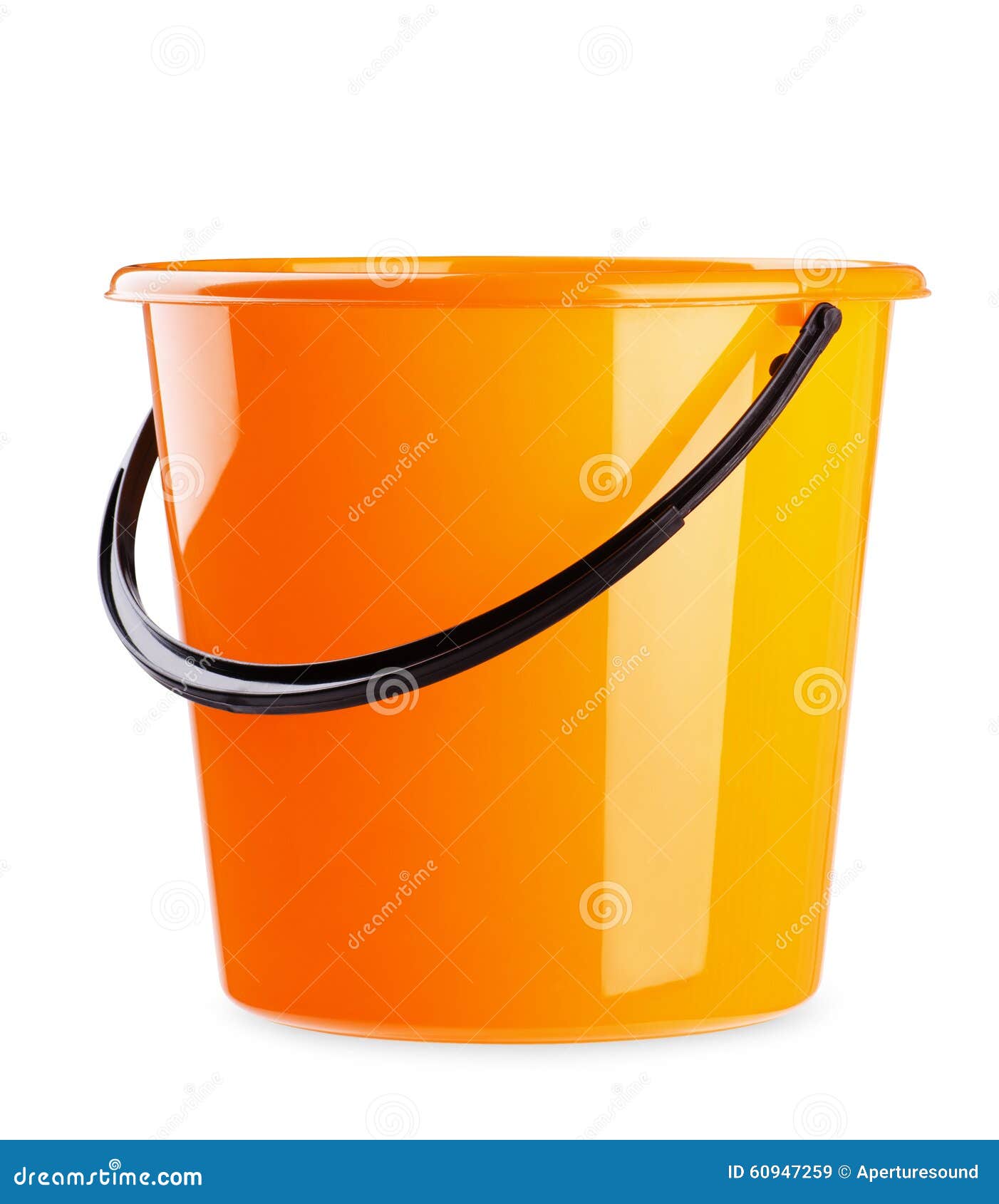 Orange bucket stock image. Image of isolated, liquid 60947259