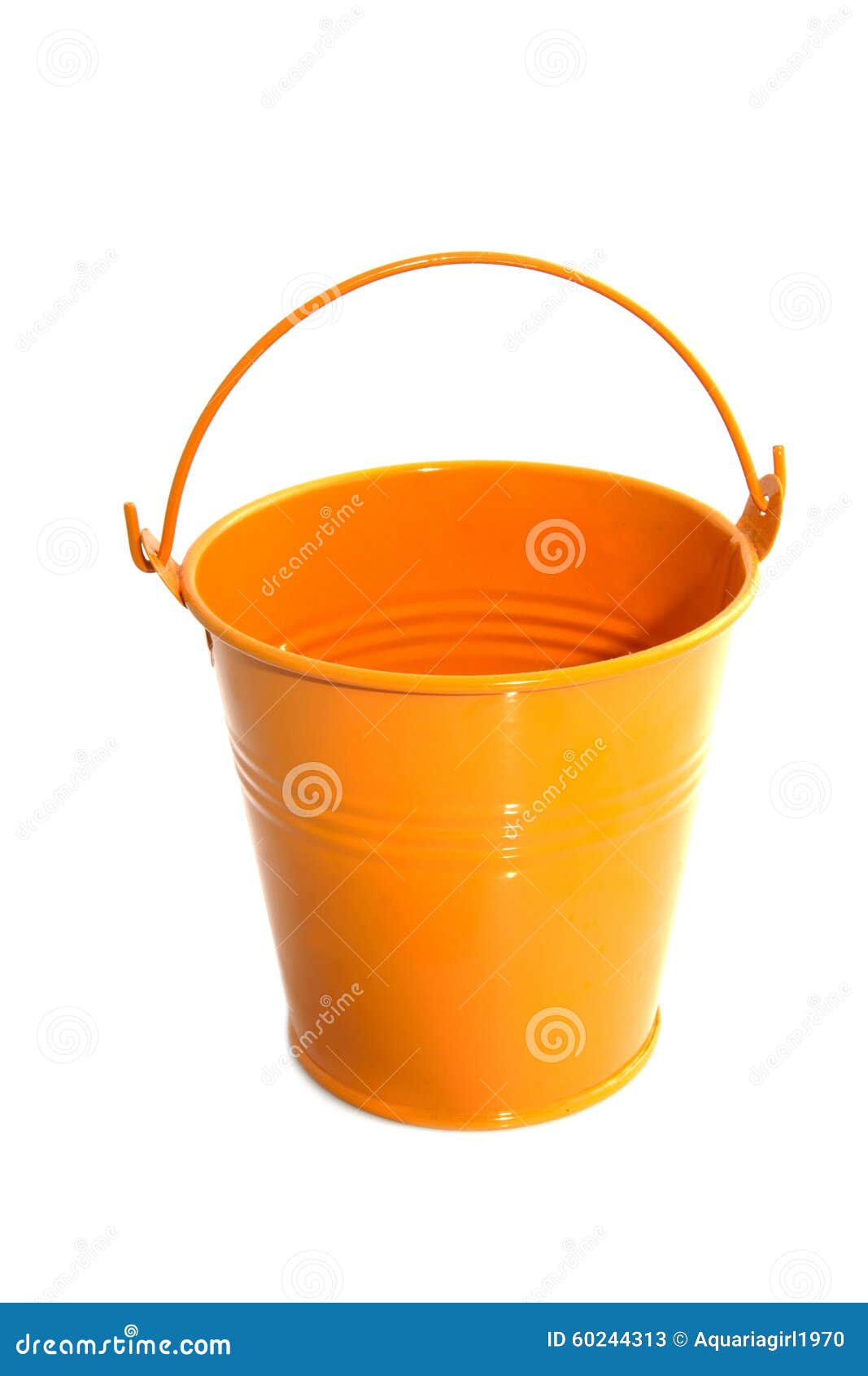 Orange bucket stock image. Image of steel, bucket, zinc 60244313