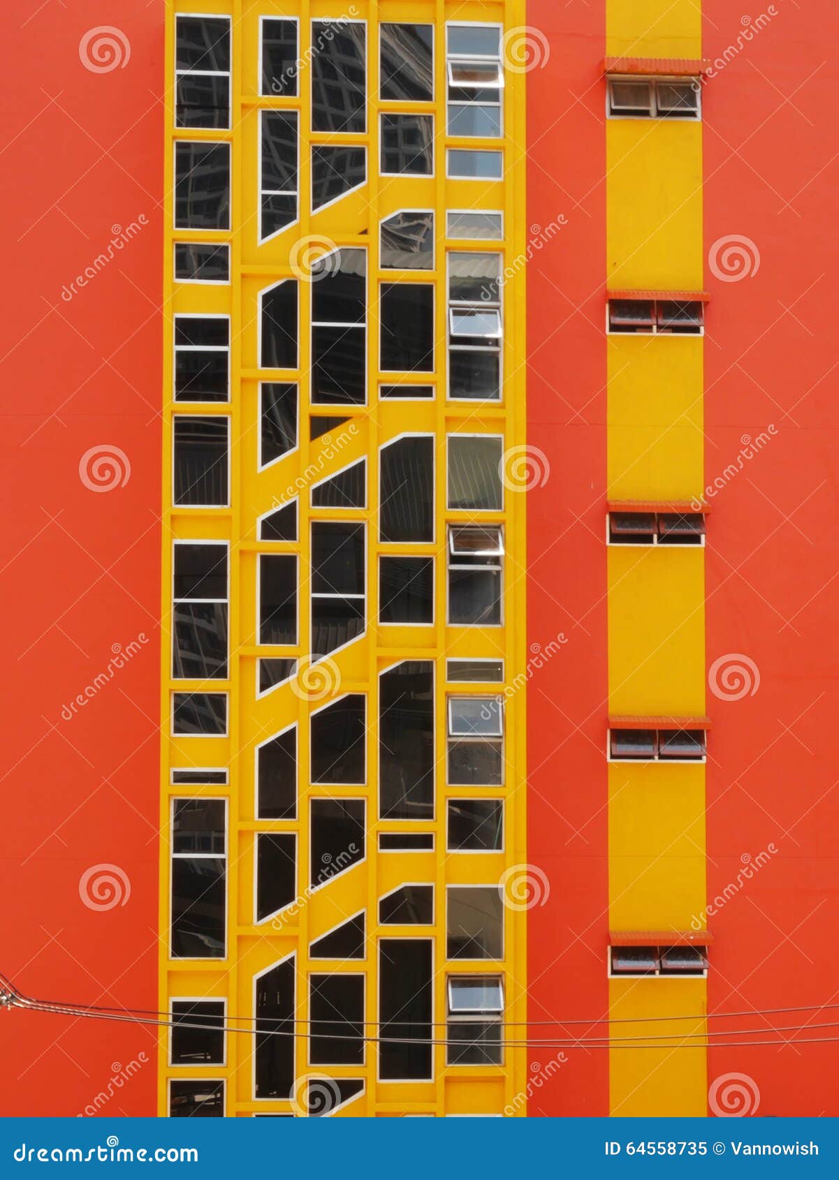 Orange building stock image. Image of building, facade 64558735