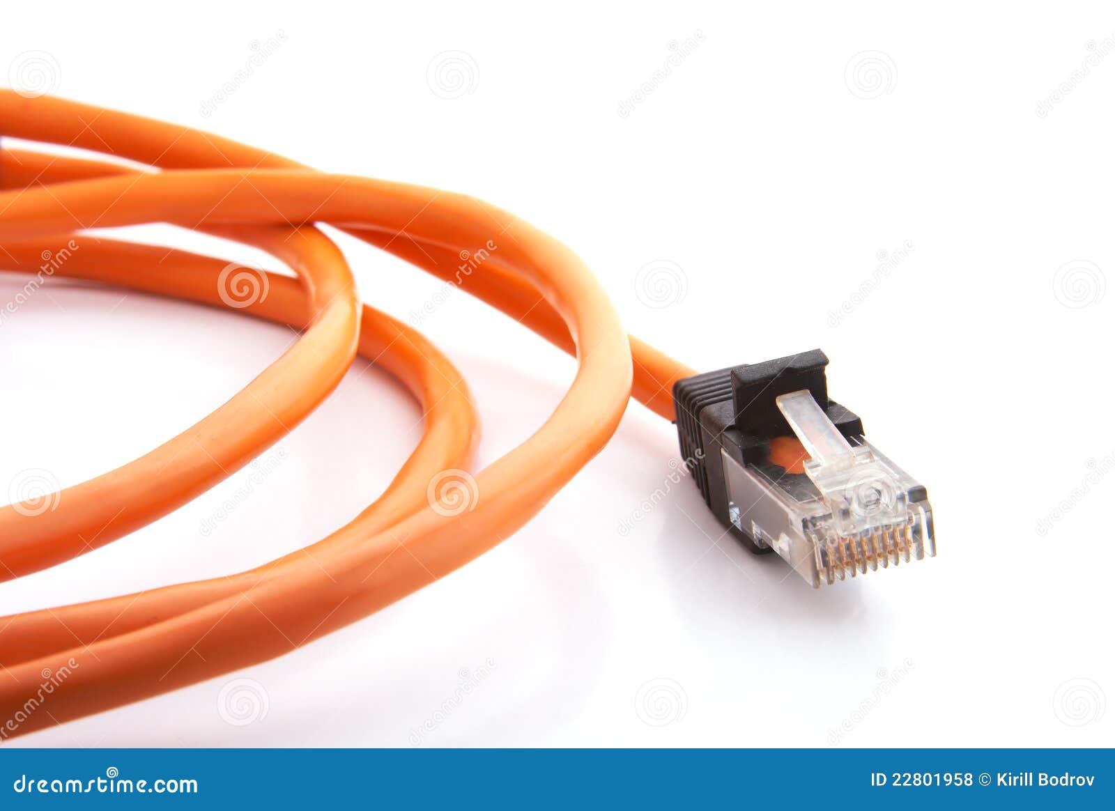 Orange cable stock photo. Image of interconnect, technology 22801958