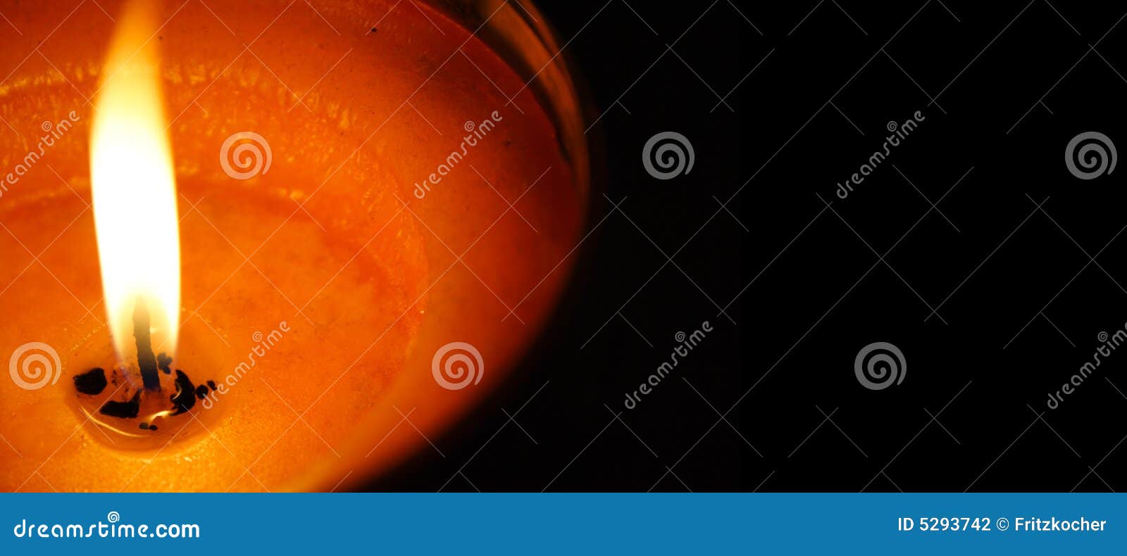 Orange Candle flame stock photo. Image of relax, romantic 5293742