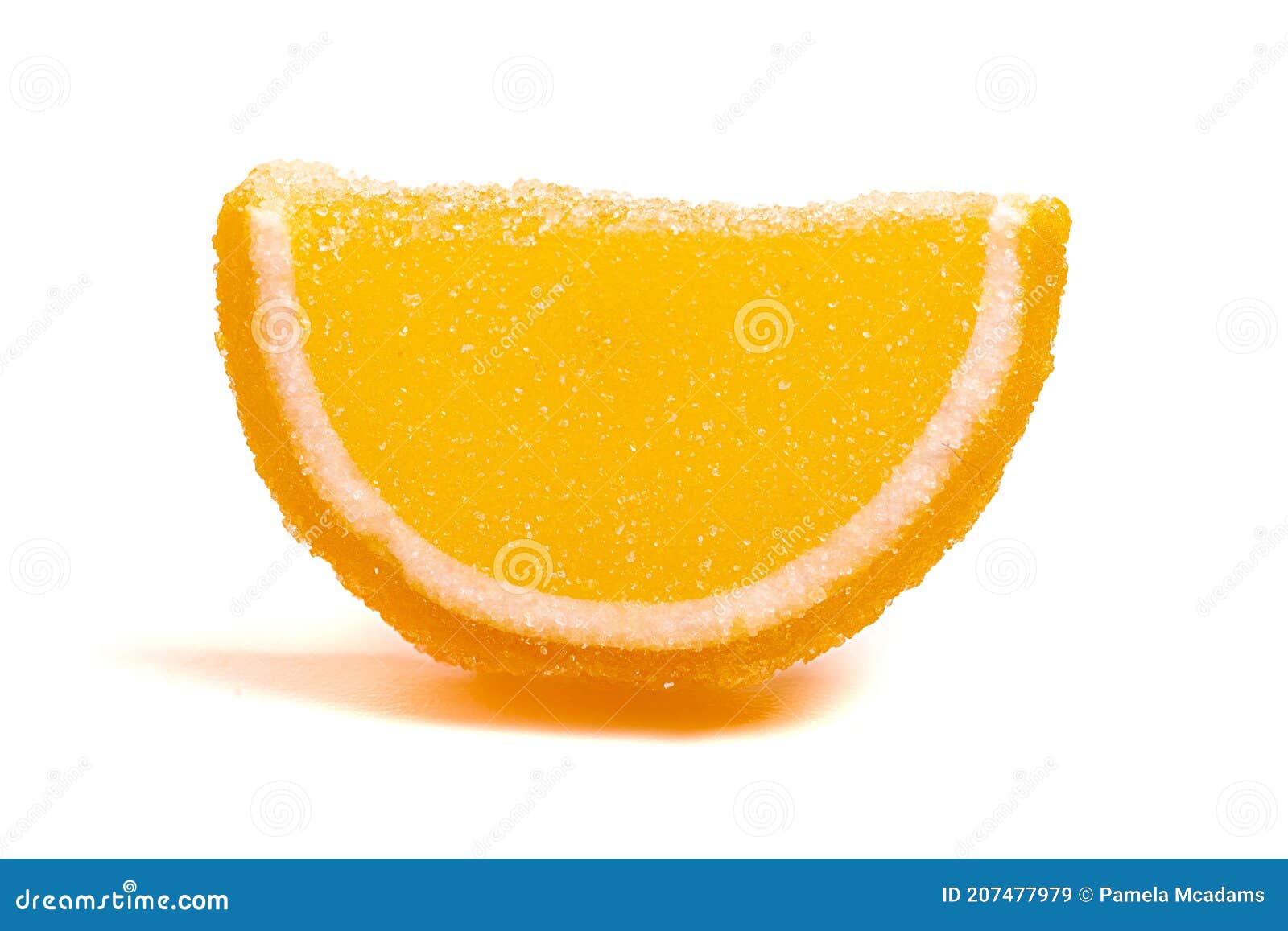 Orange Candy Fruit Slice on a White Background Stock Image Image of