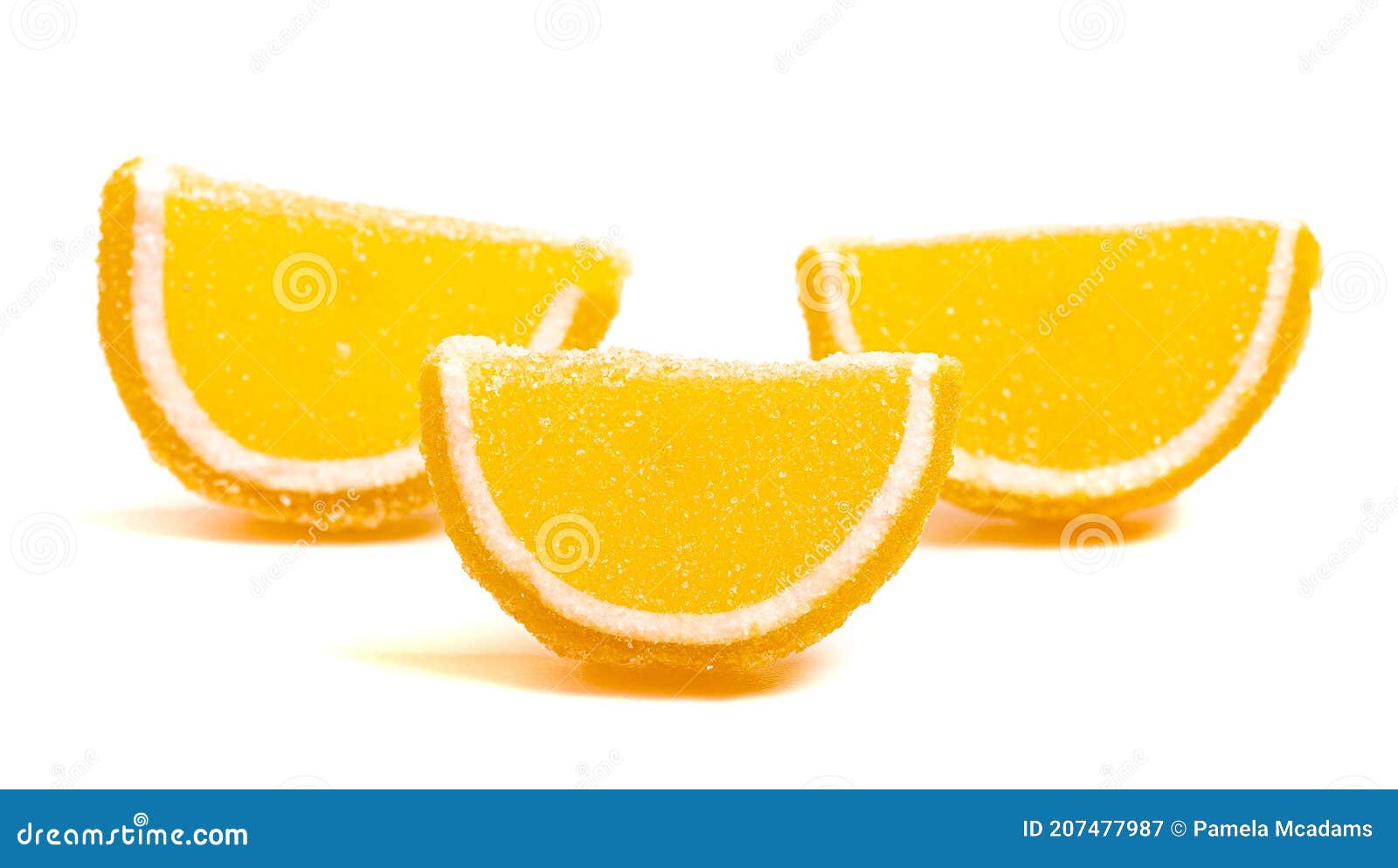 Orange Candy Fruit Slice on a White Background Stock Image Image of