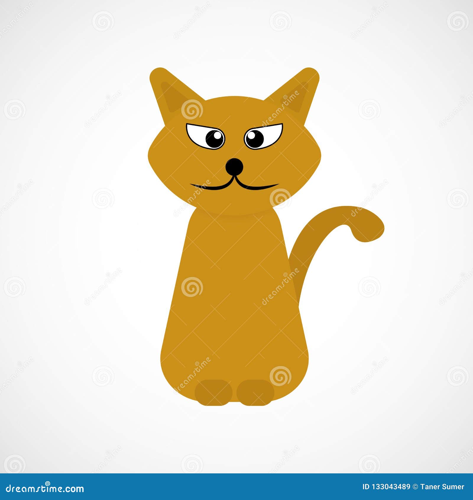  Orange cartoon cat  vector stock vector Illustration of 